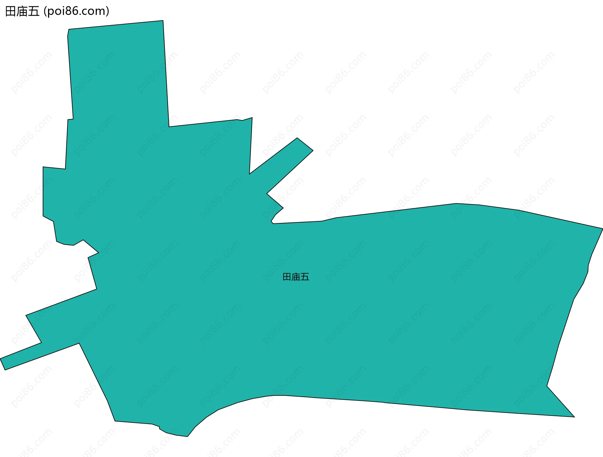 田庙五边界地图