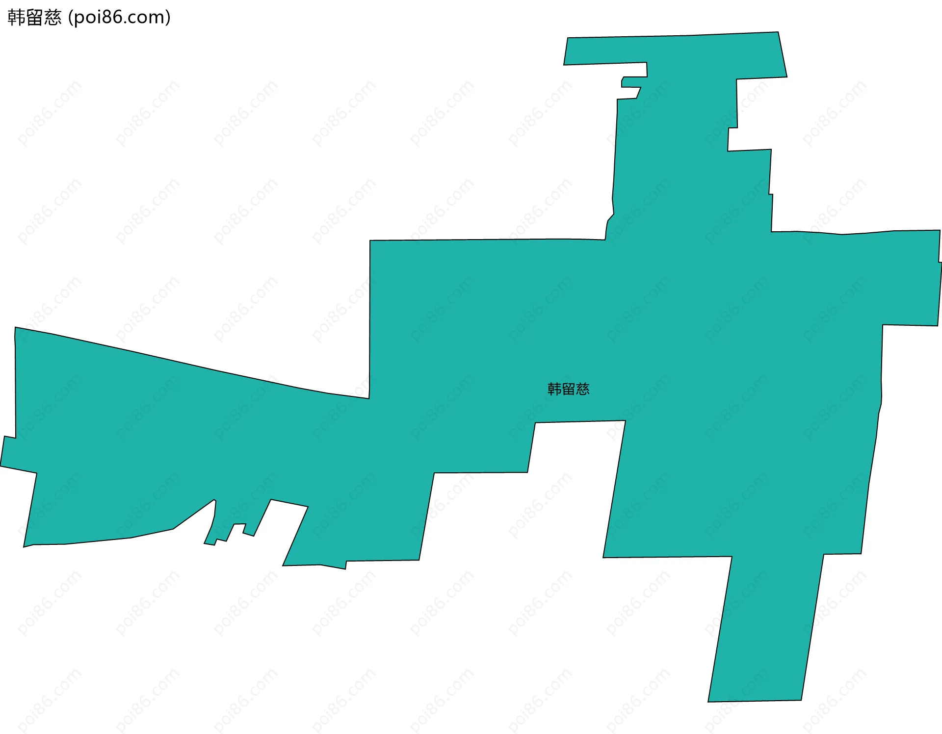 韩留慈边界地图