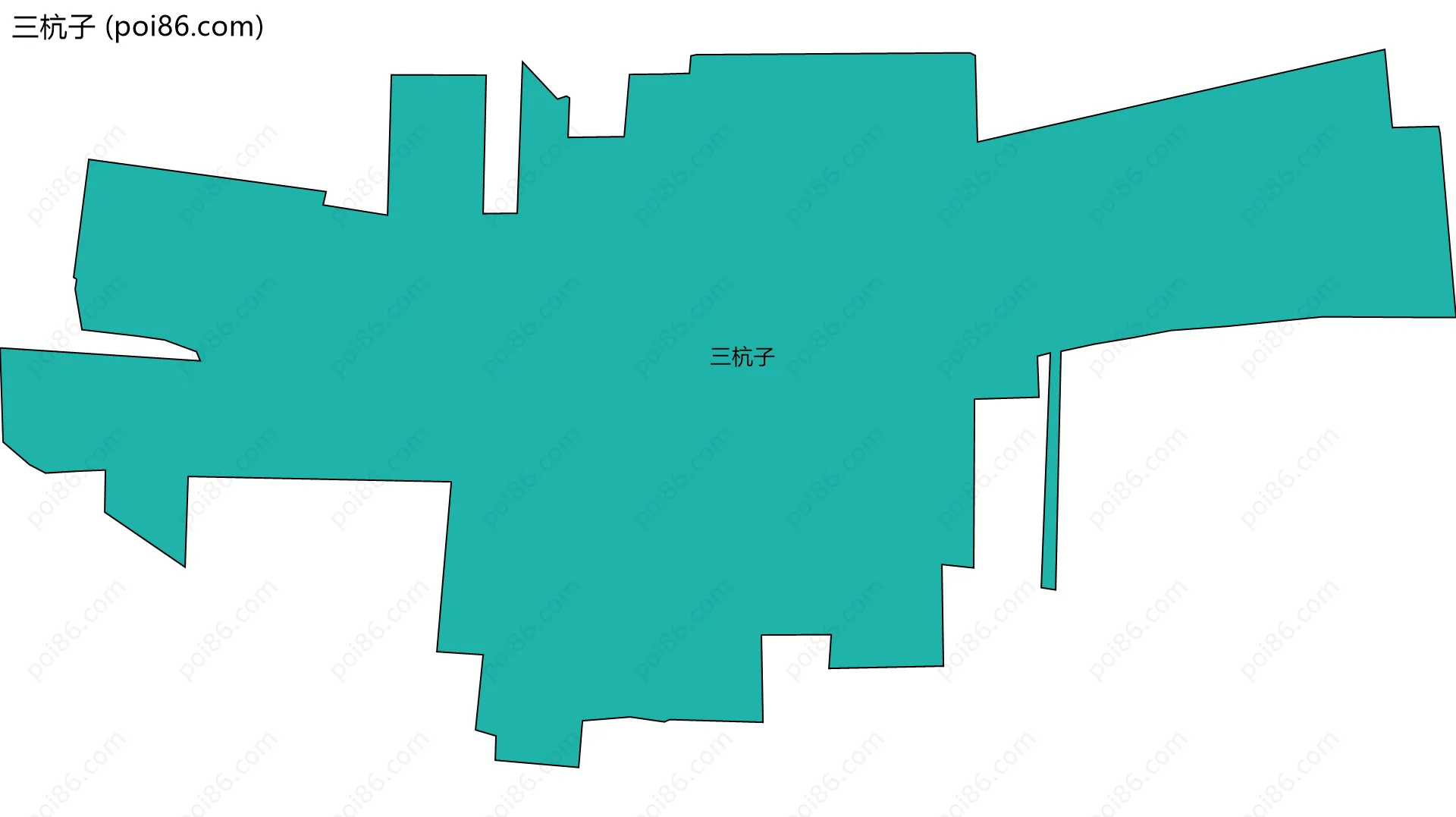 三杭子边界地图