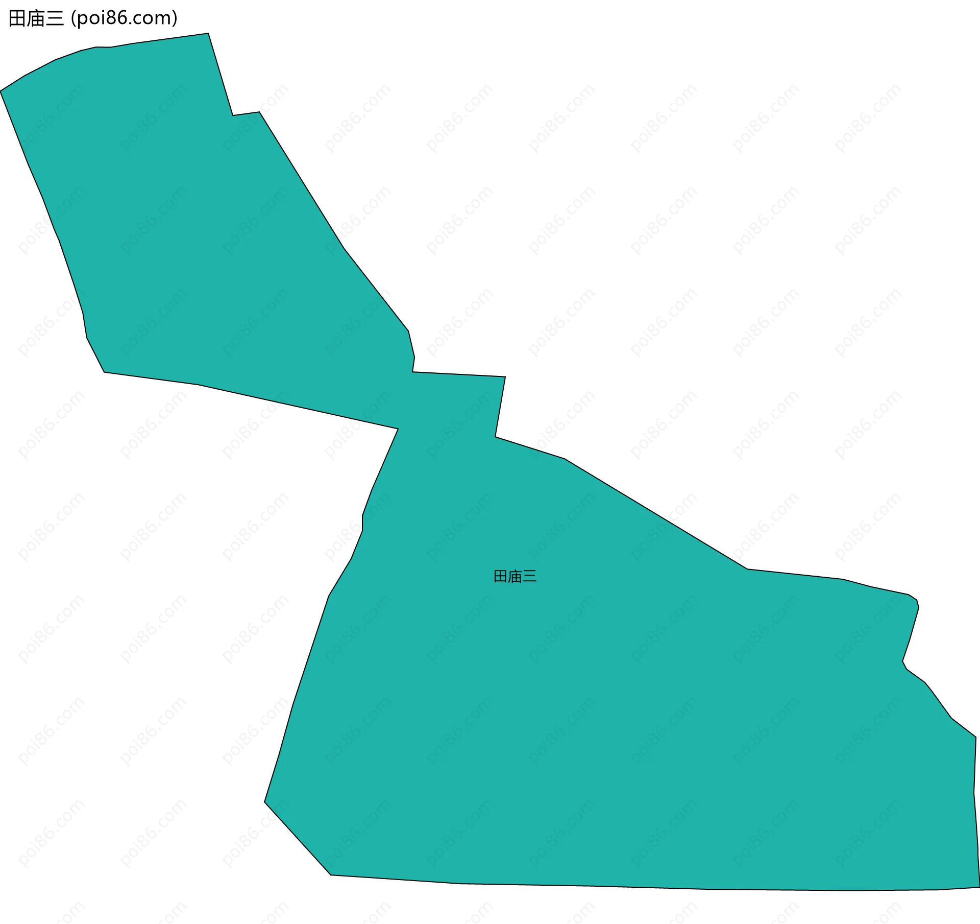 田庙三边界地图