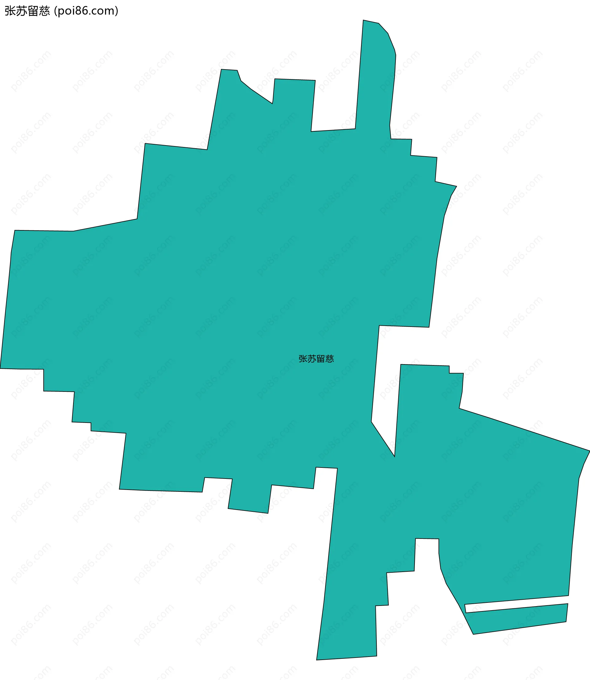 张苏留慈边界地图