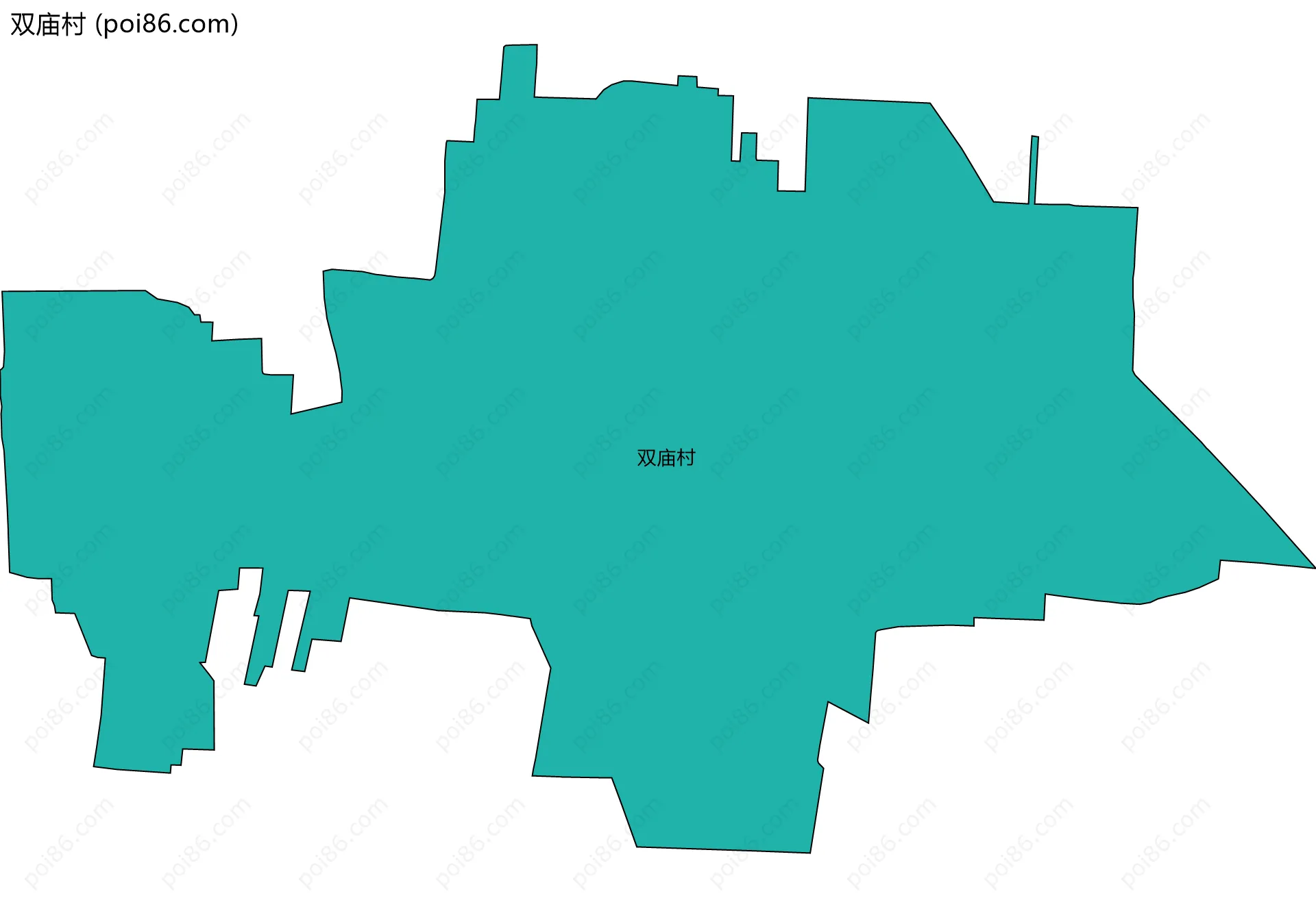 双庙村边界地图