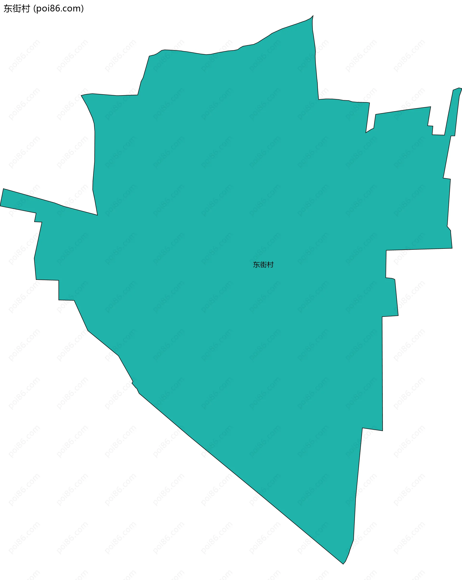 东街村边界地图