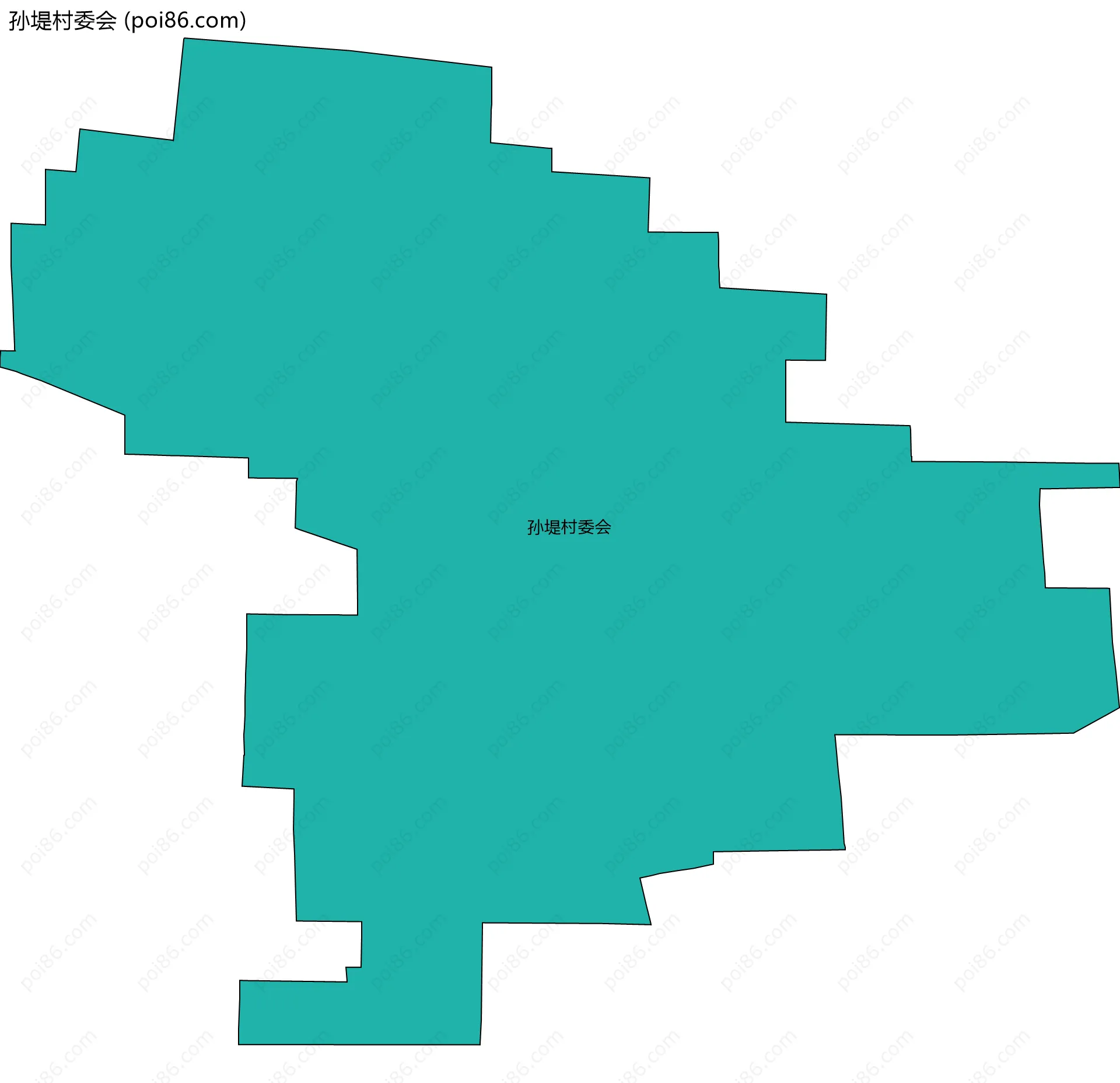 孙堤村委会边界地图