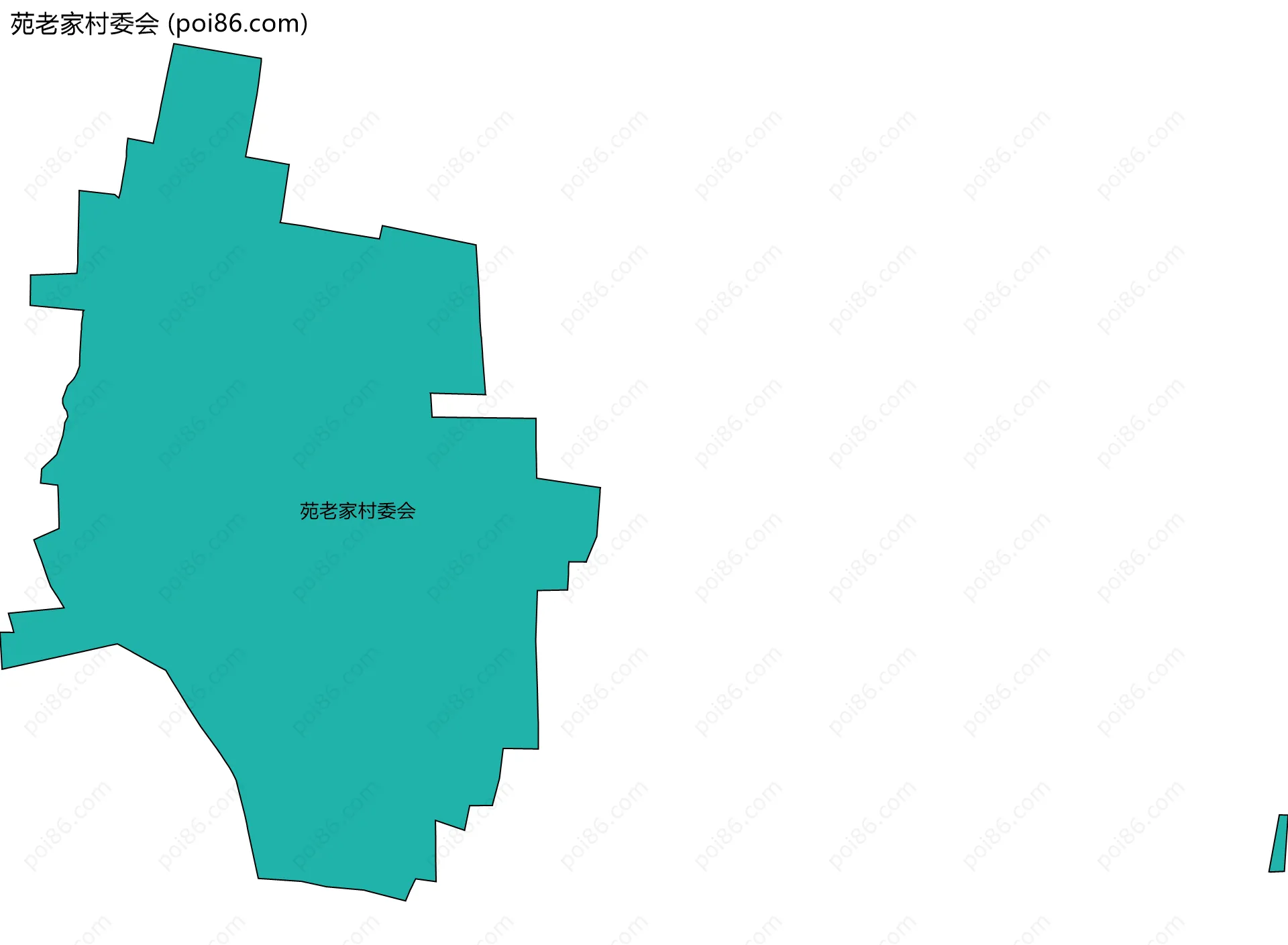苑老家村委会边界地图