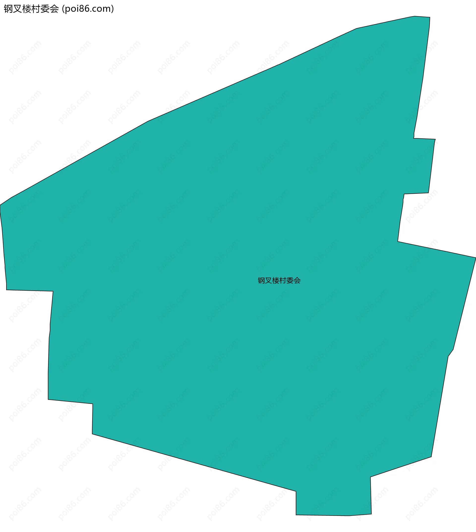 钢叉楼村委会边界地图