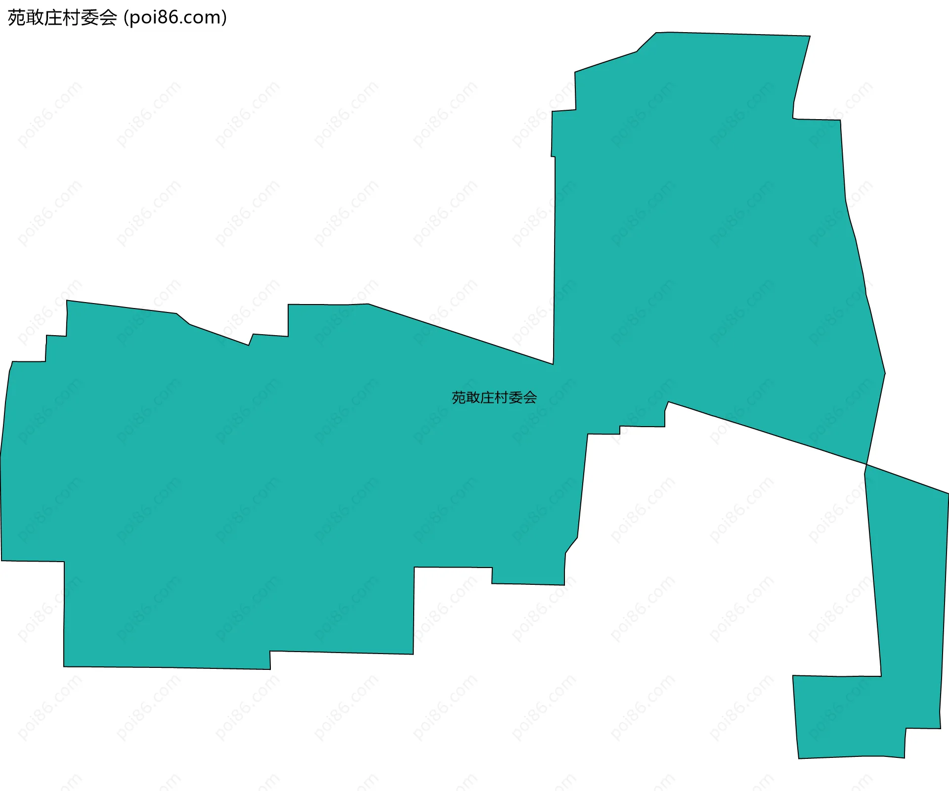 苑敢庄村委会边界地图