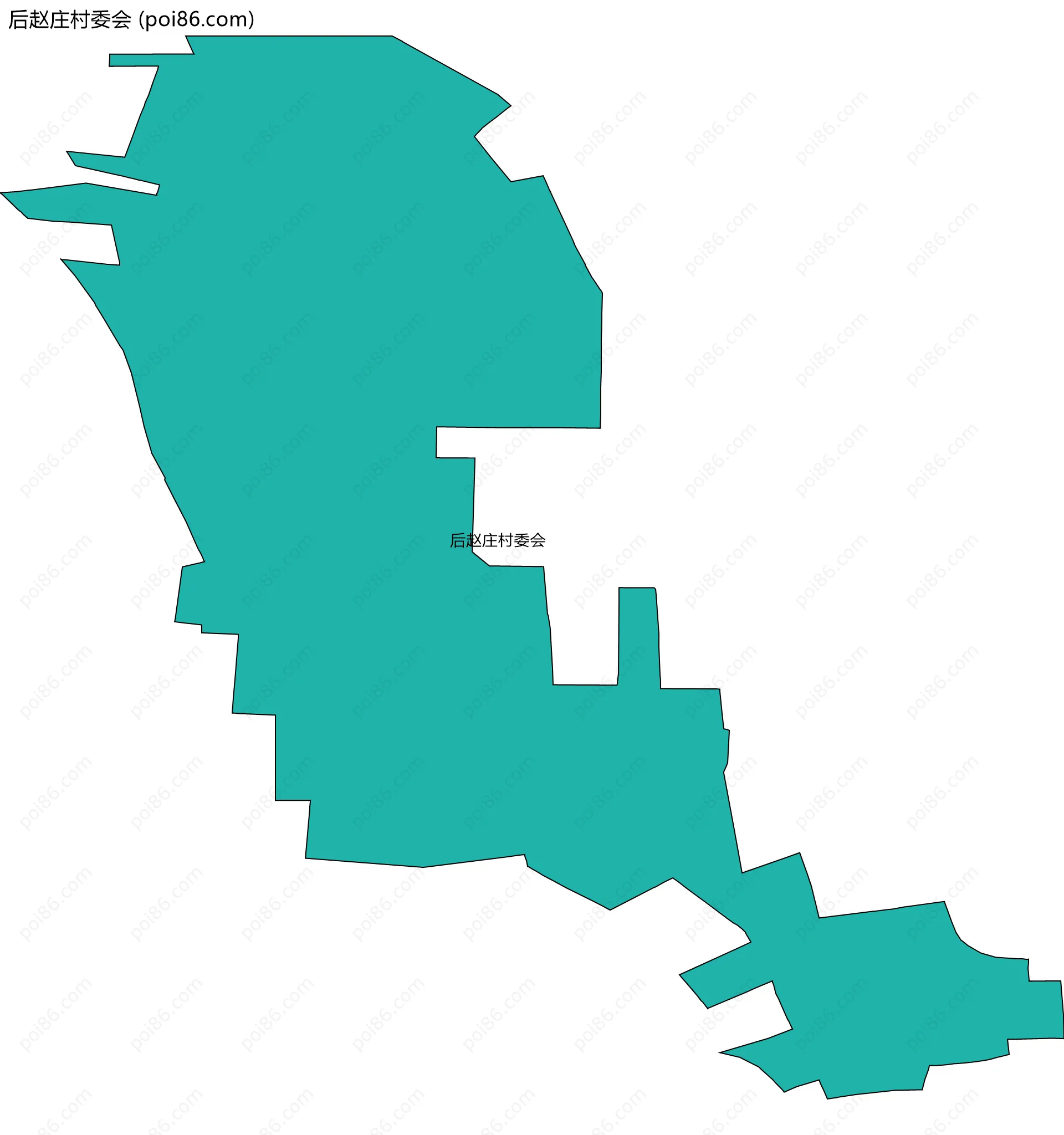 后赵庄村委会边界地图