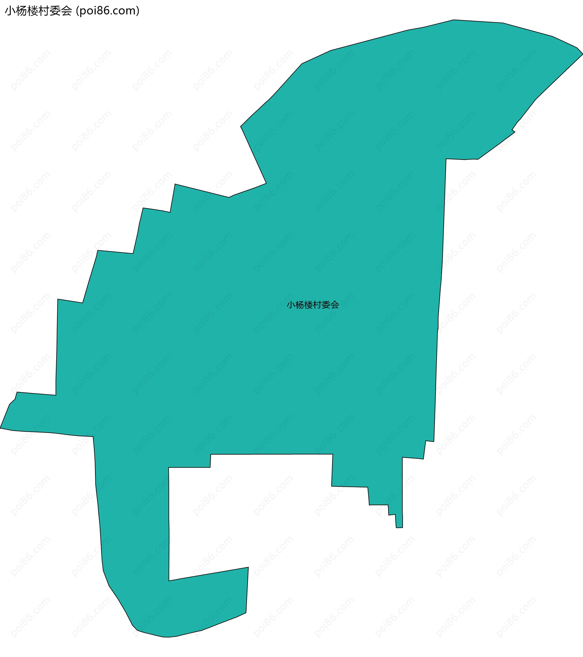 小杨楼村委会边界地图