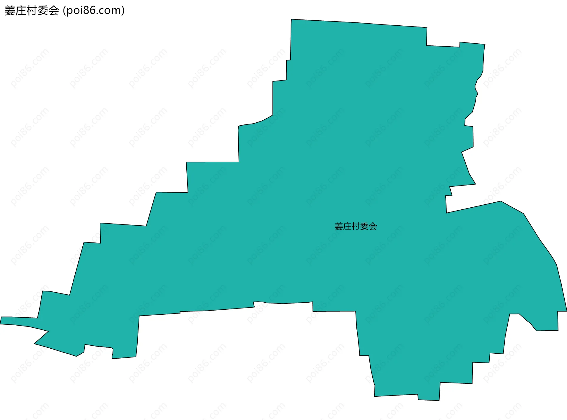 姜庄村委会边界地图
