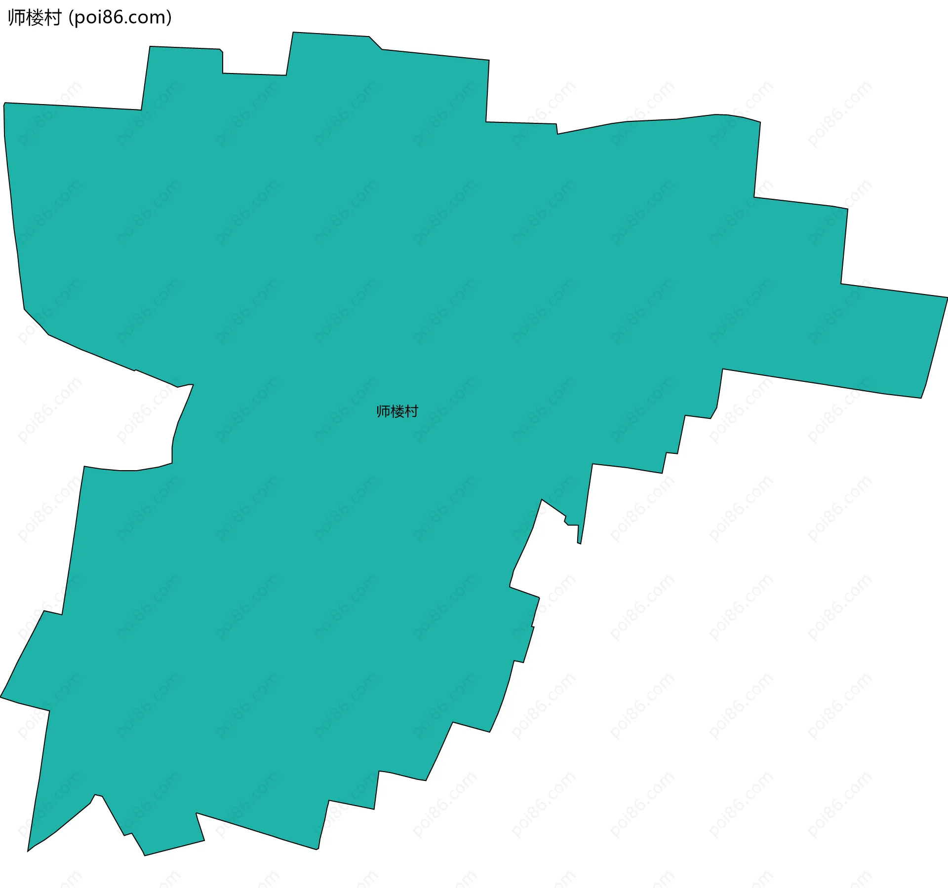 师楼村边界地图