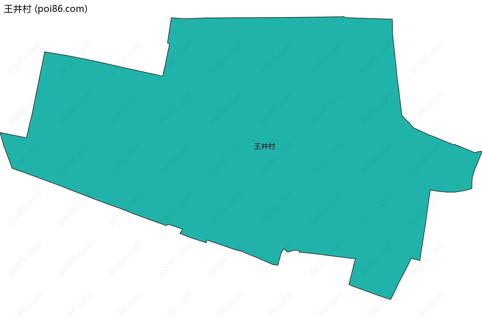 王井村边界地图