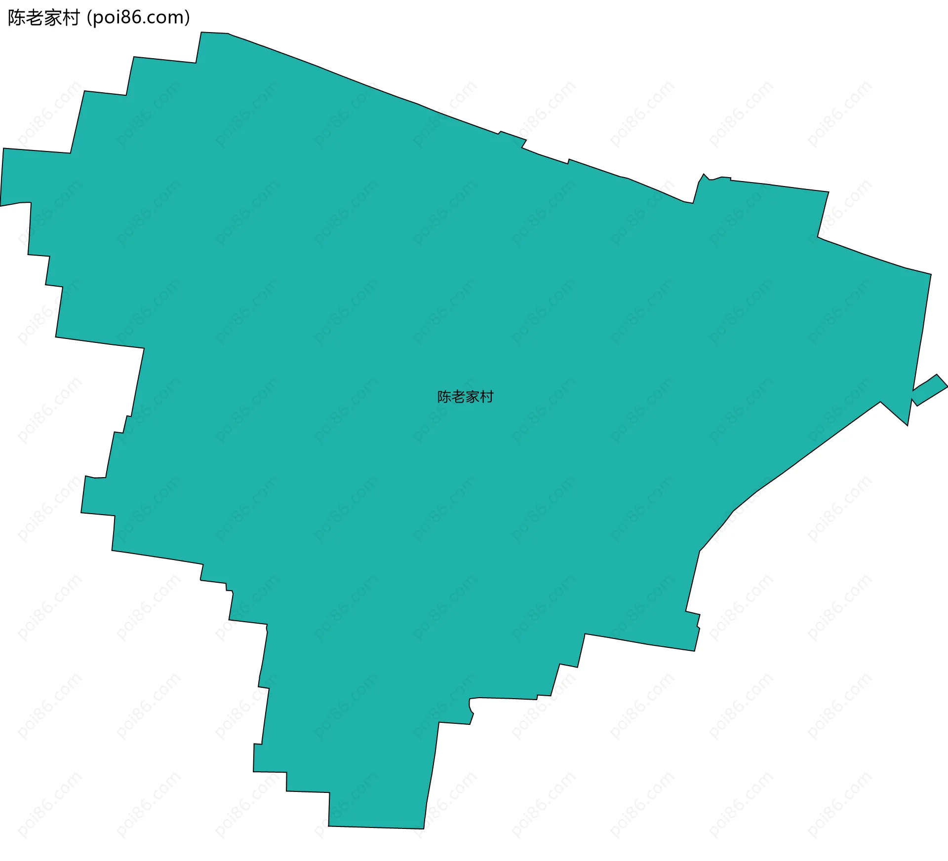 陈老家村边界地图