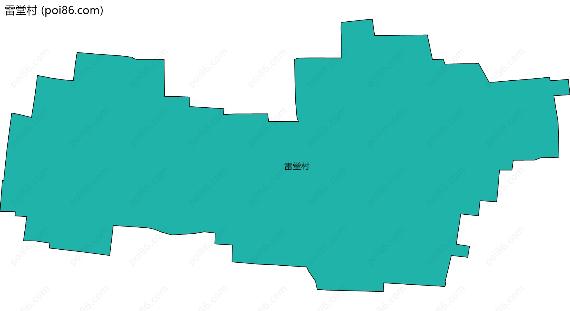 雷堂村边界地图