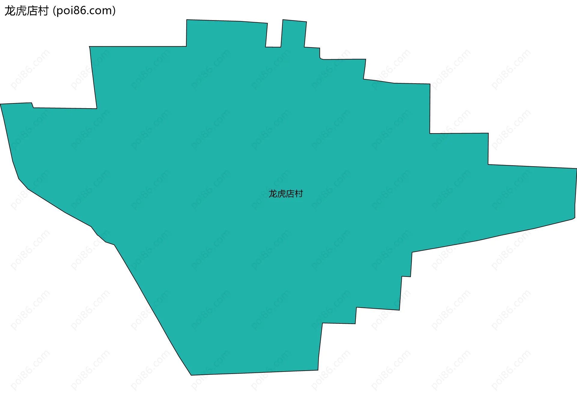龙虎店村边界地图