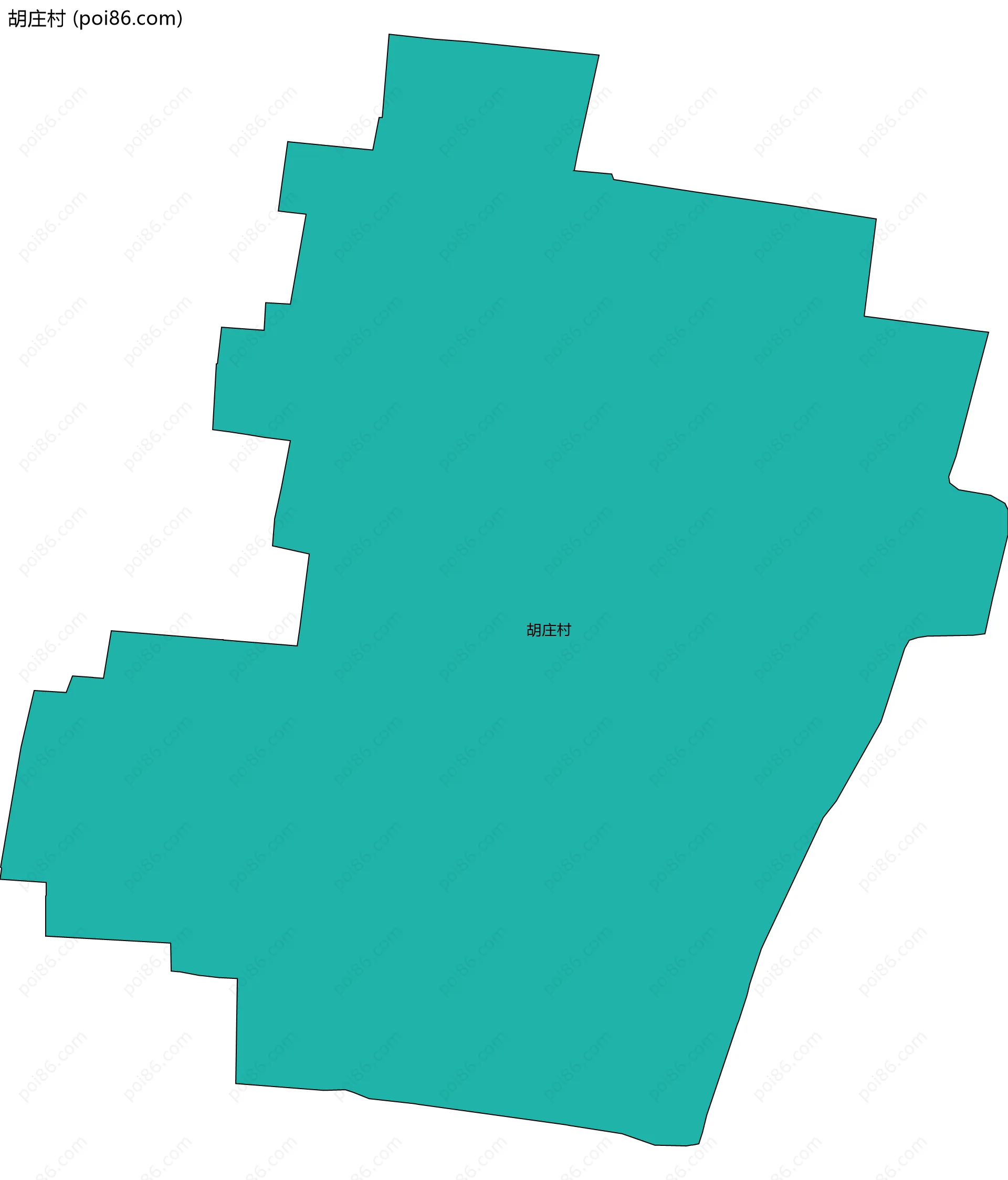 胡庄村边界地图