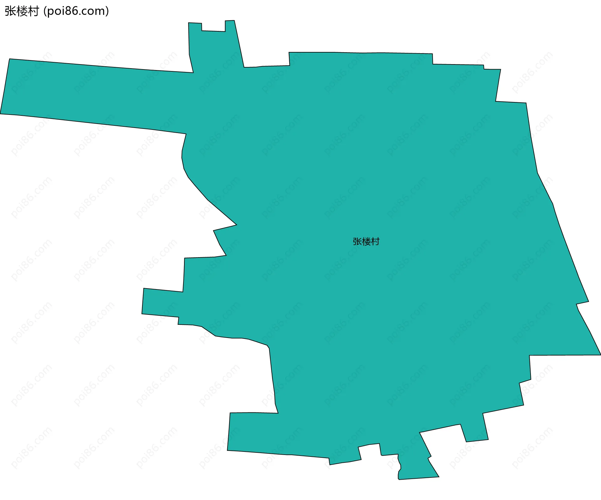 张楼村边界地图