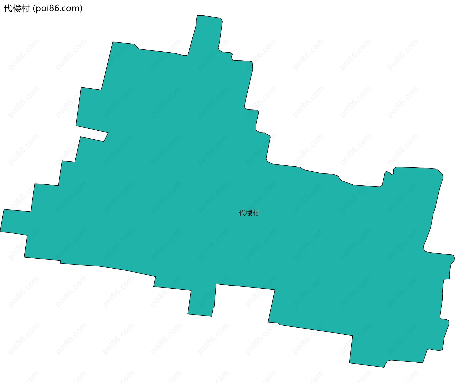 代楼村边界地图