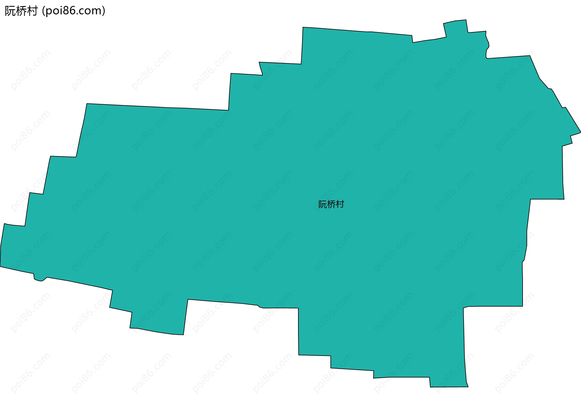 阮桥村边界地图