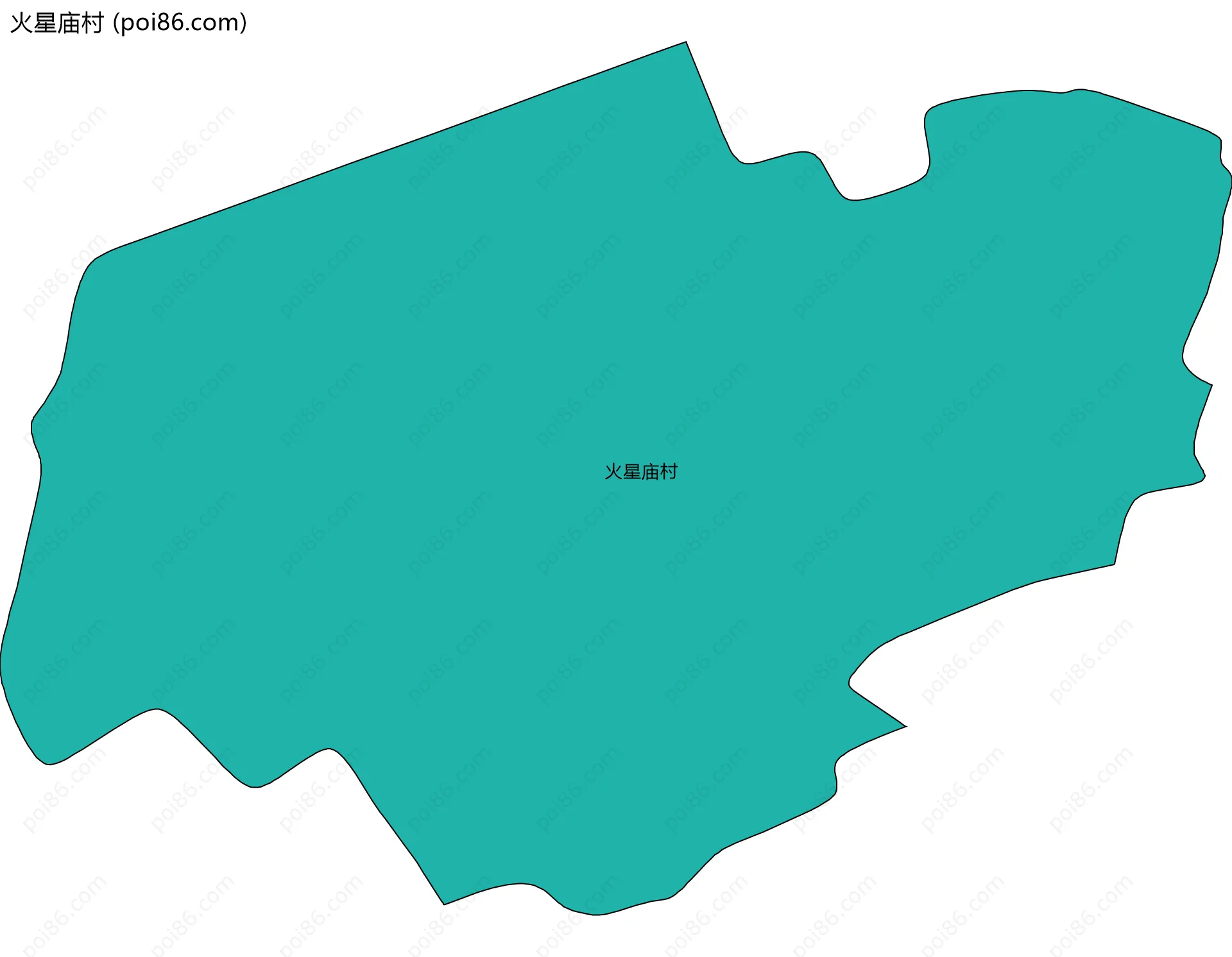 火星庙村边界地图