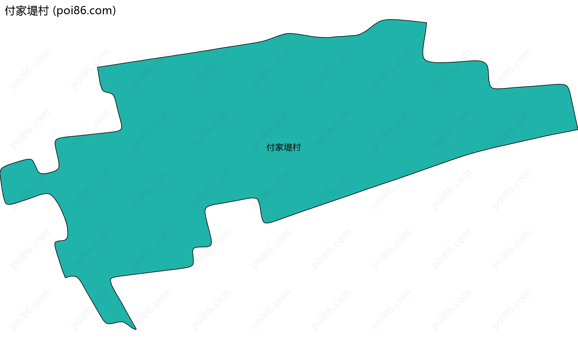 付家堤村边界地图