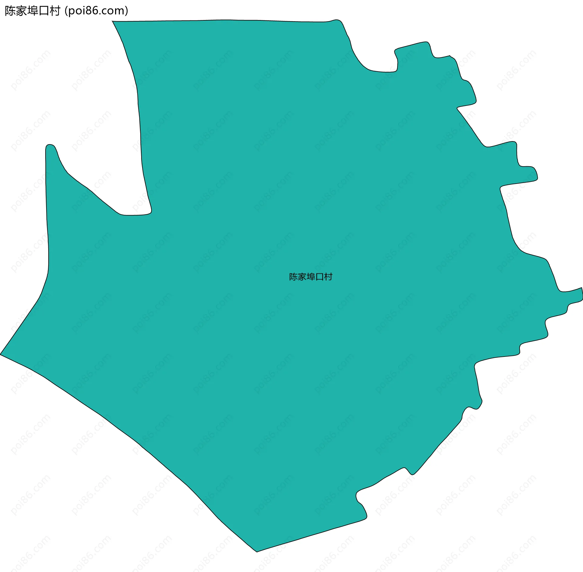 陈家埠口村边界地图