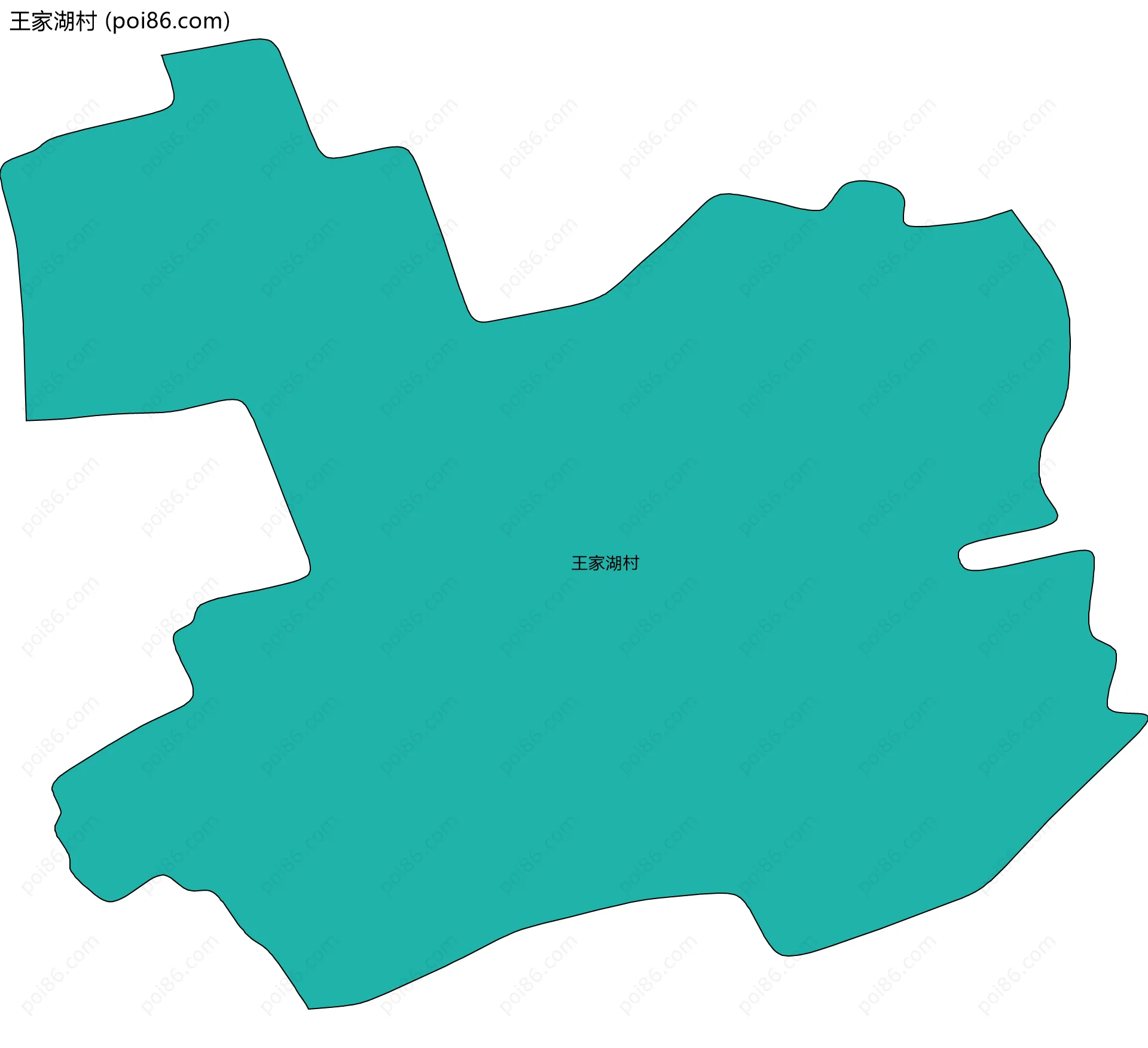 王家湖村边界地图