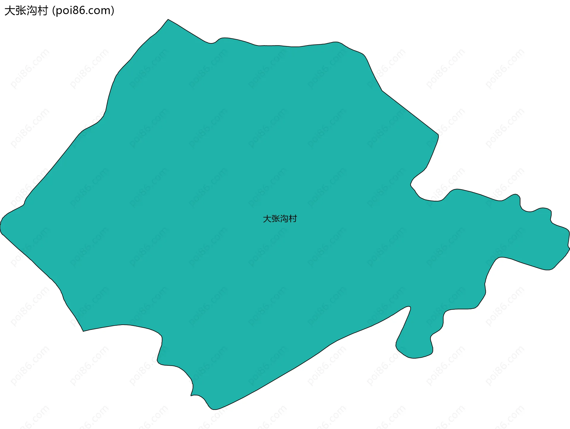 大张沟村边界地图