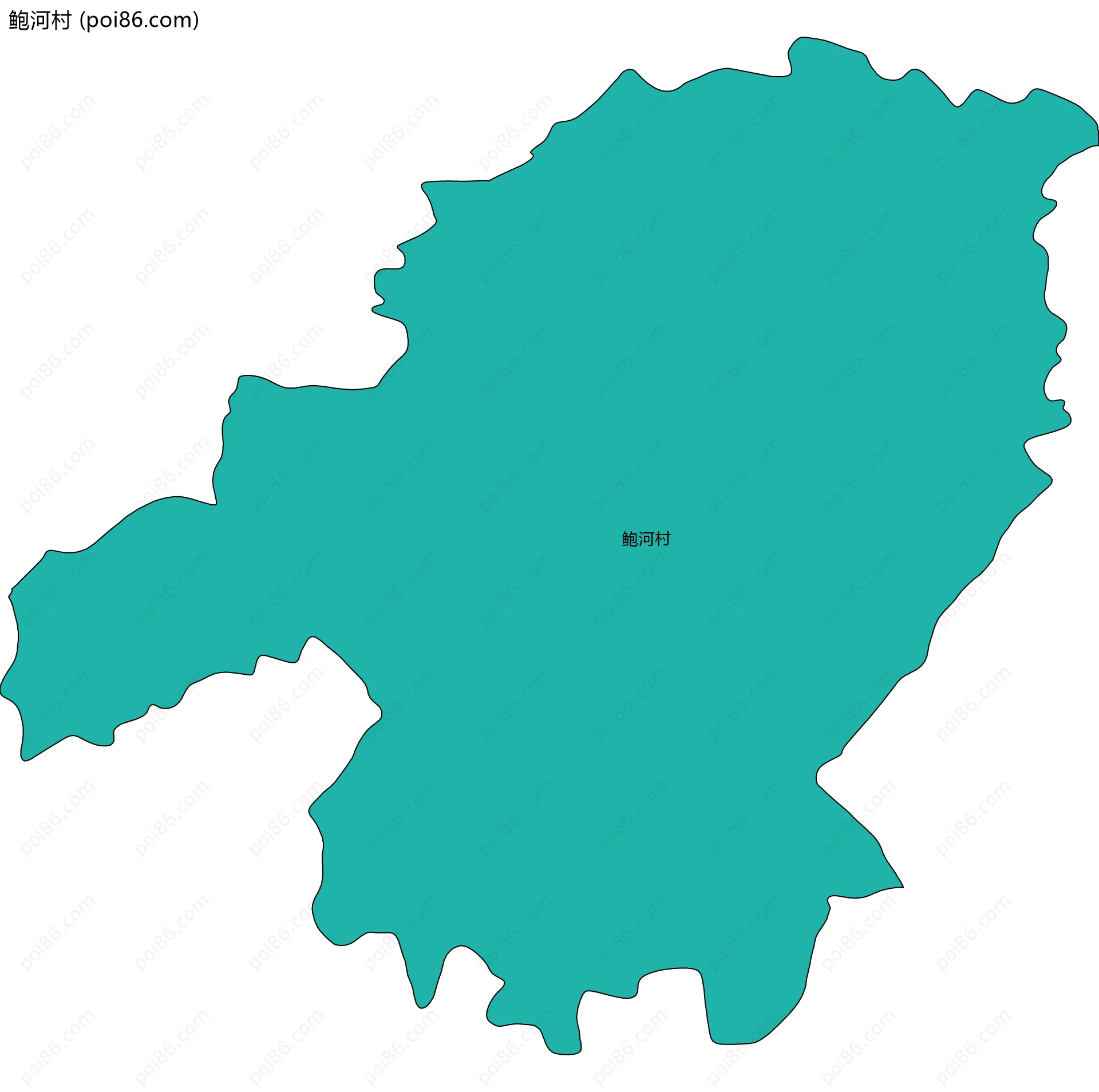 鲍河村边界地图