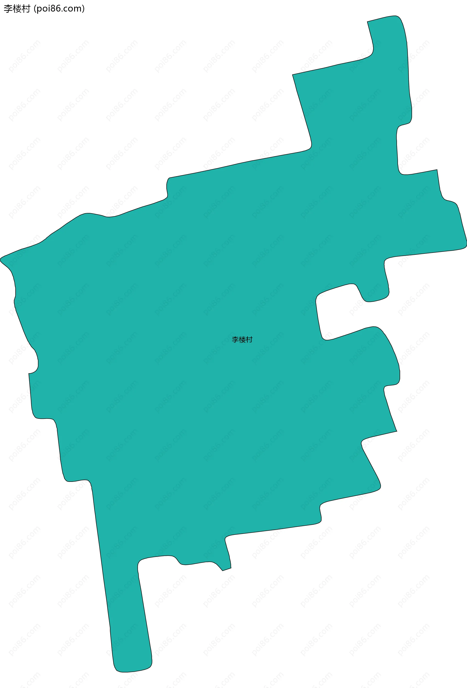 李楼村边界地图