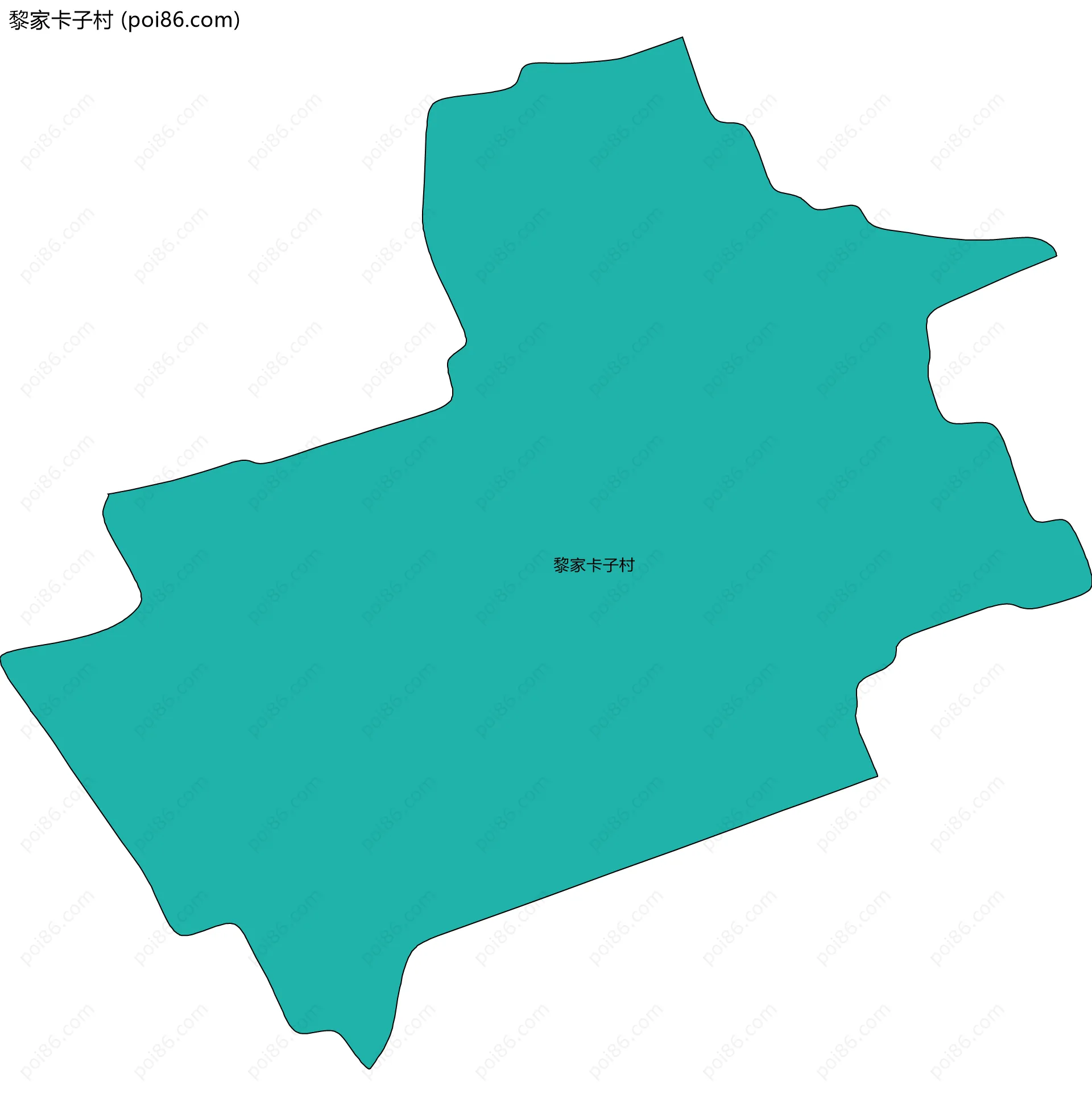 黎家卡子村边界地图