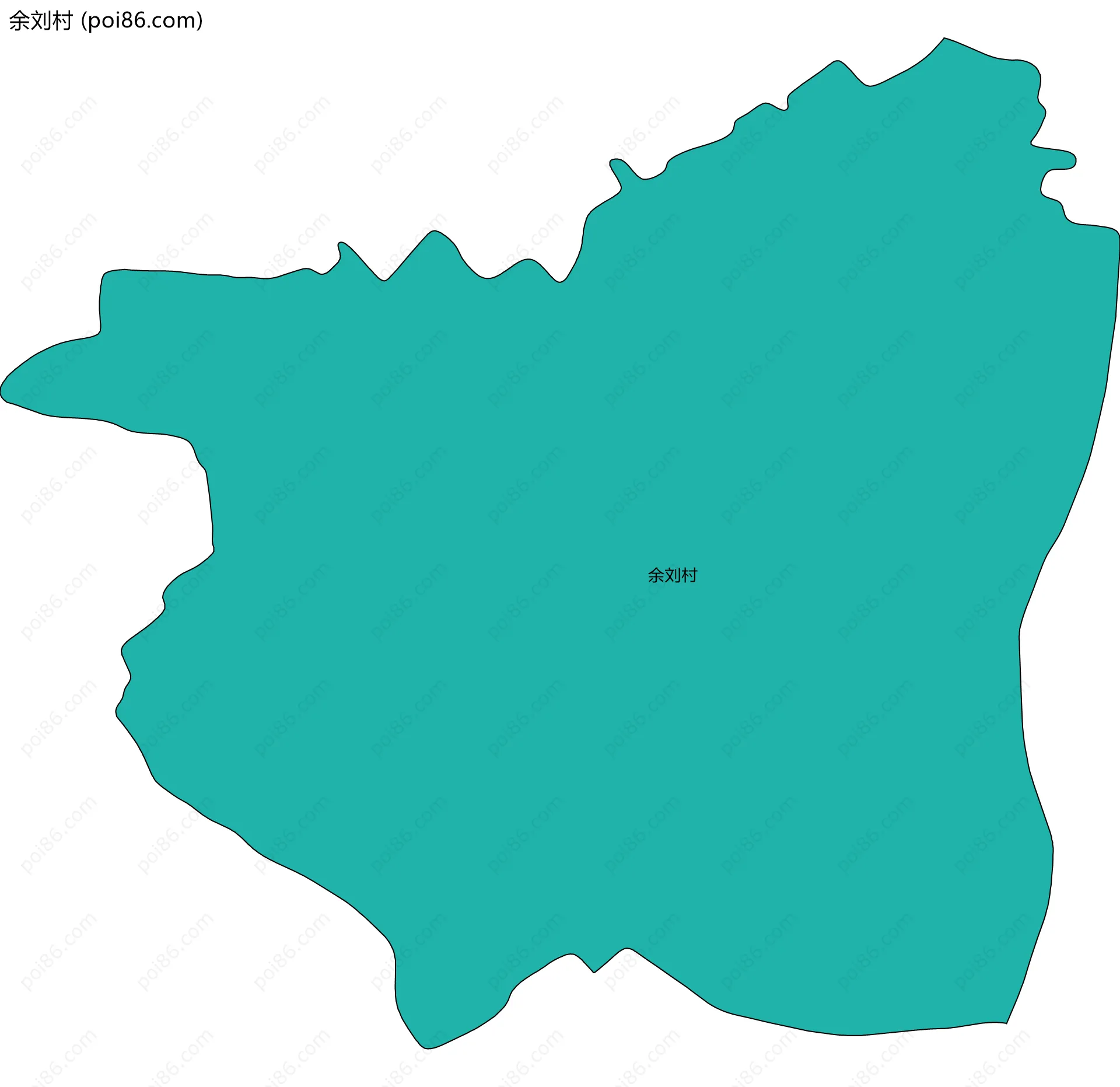 余刘村边界地图