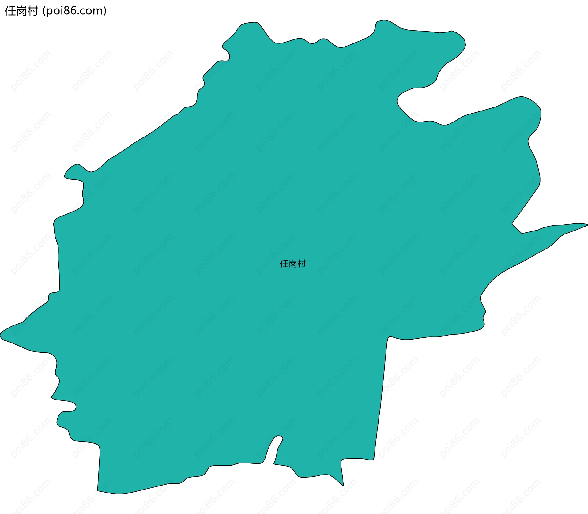 任岗村边界地图