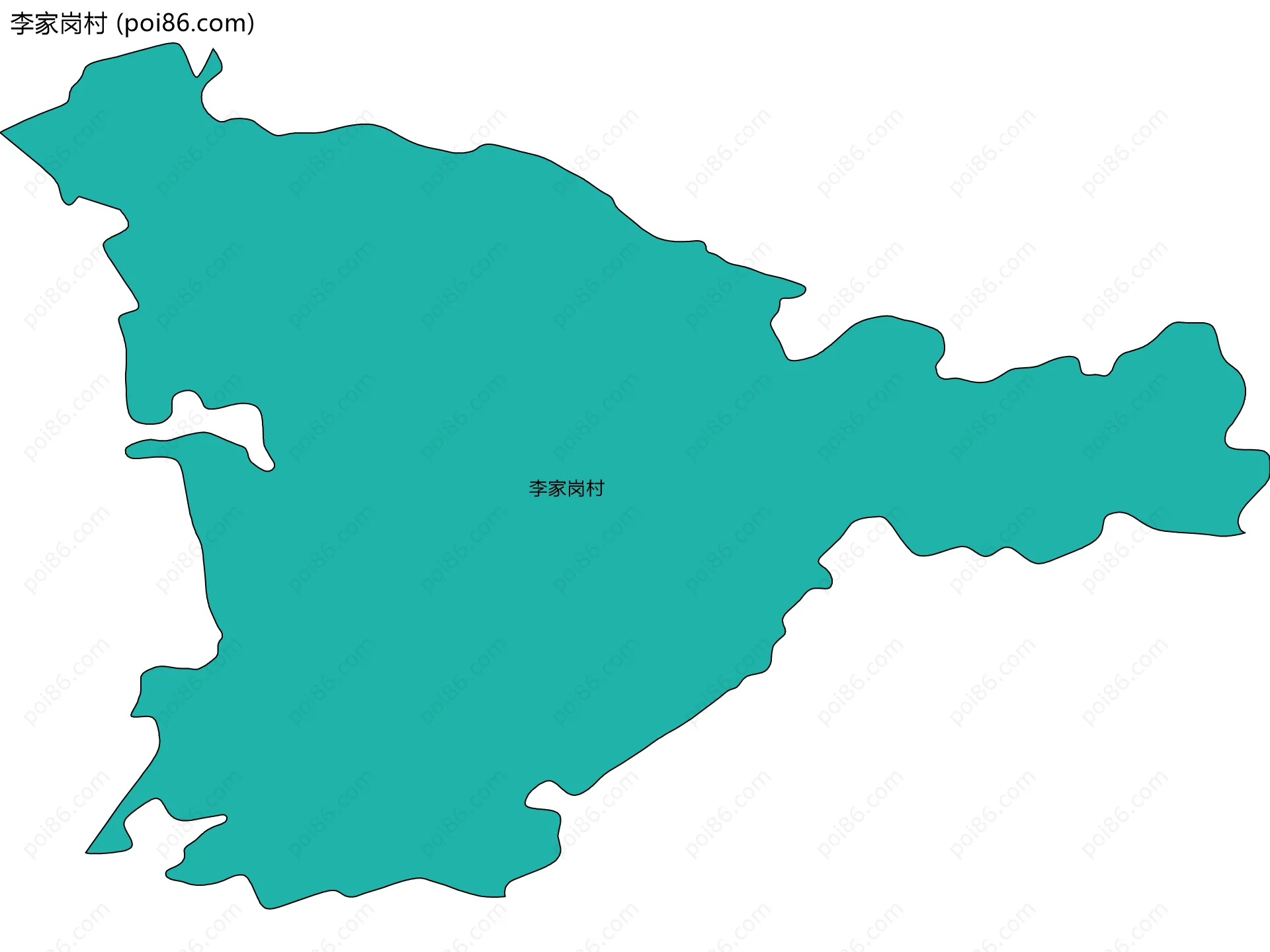 李家岗村边界地图