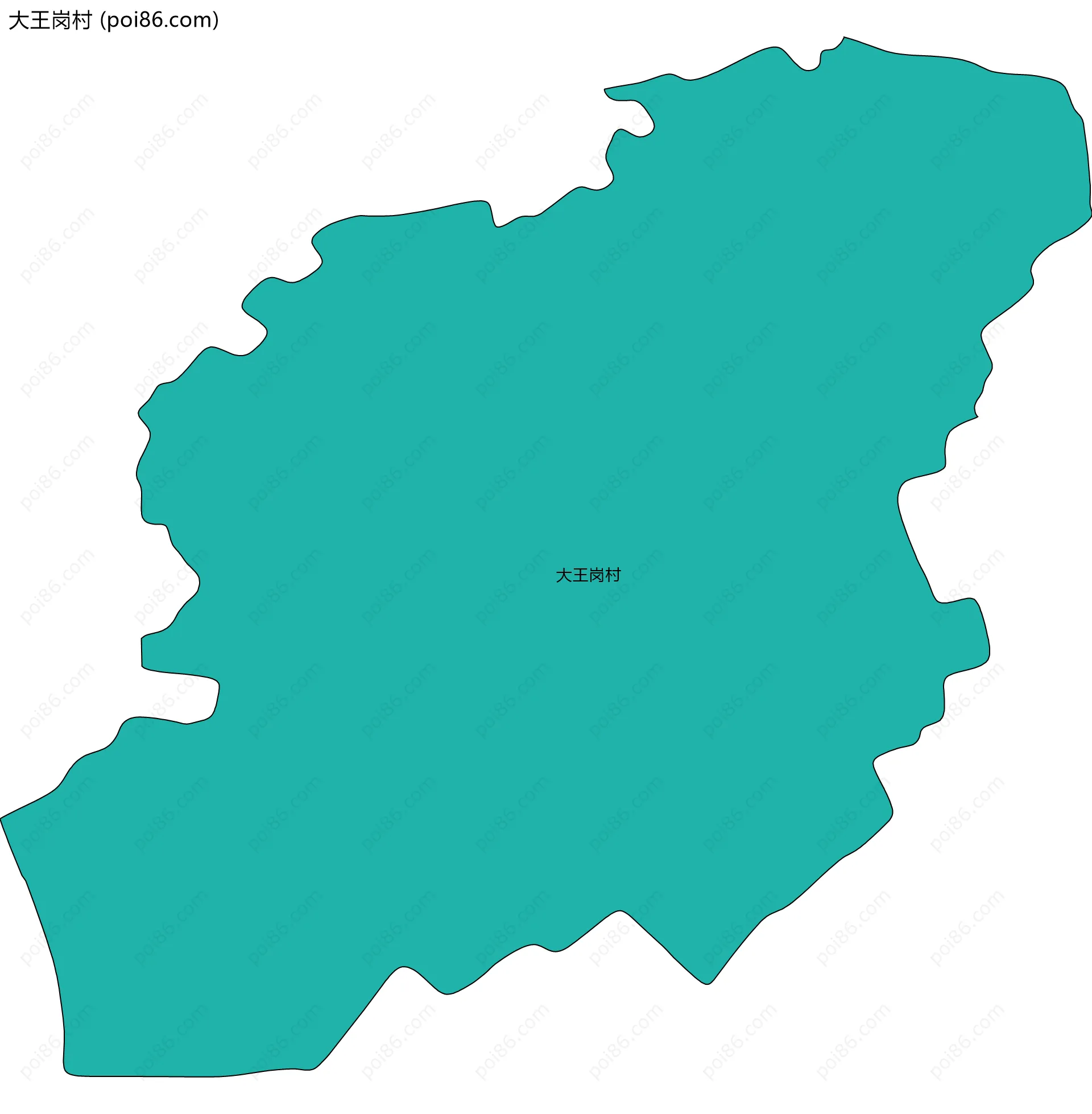 大王岗村边界地图