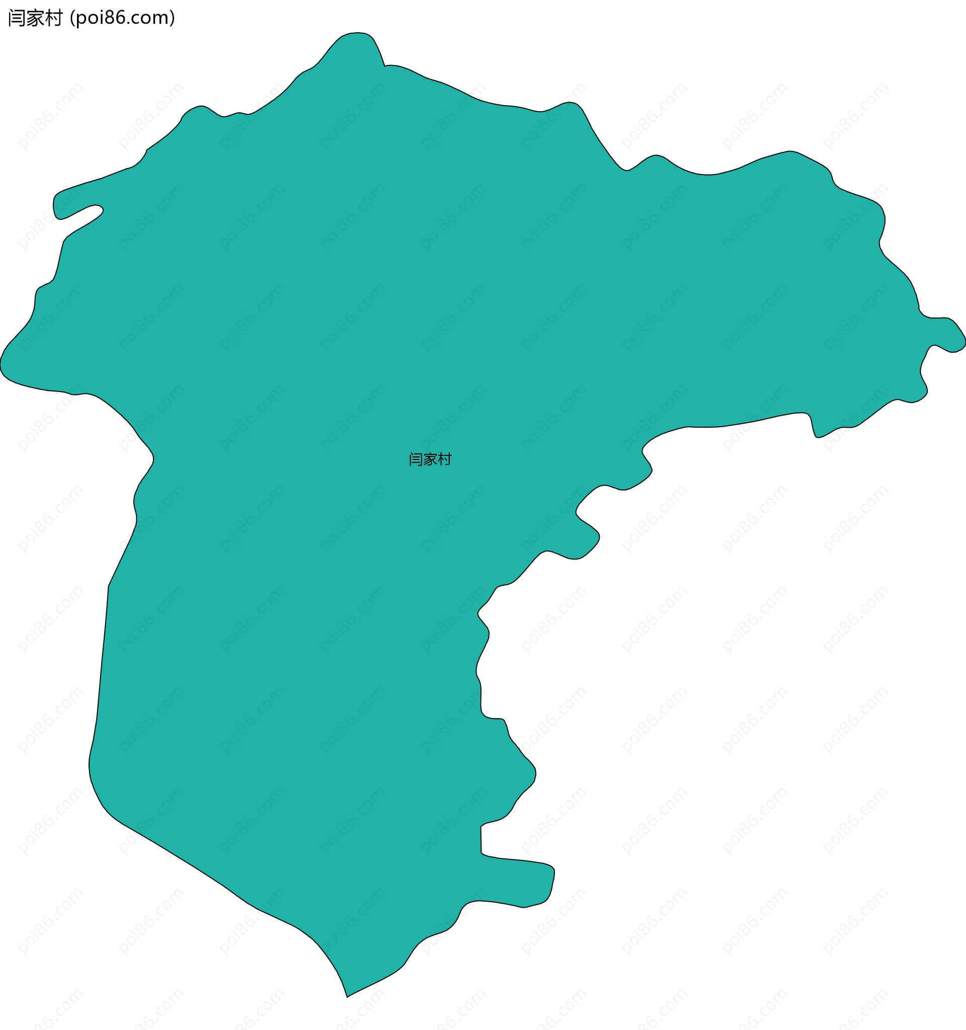 闫家村边界地图