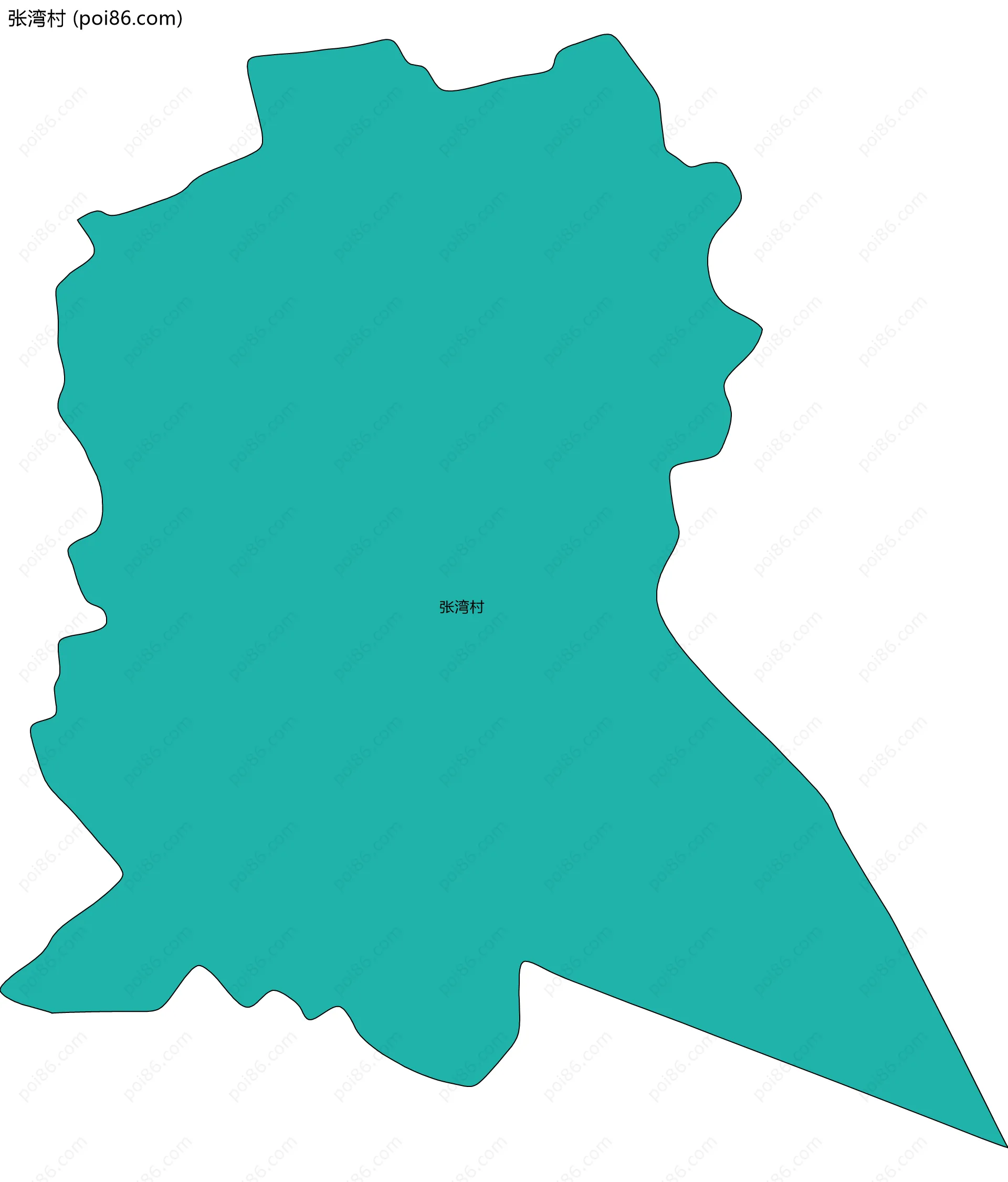 张湾村边界地图