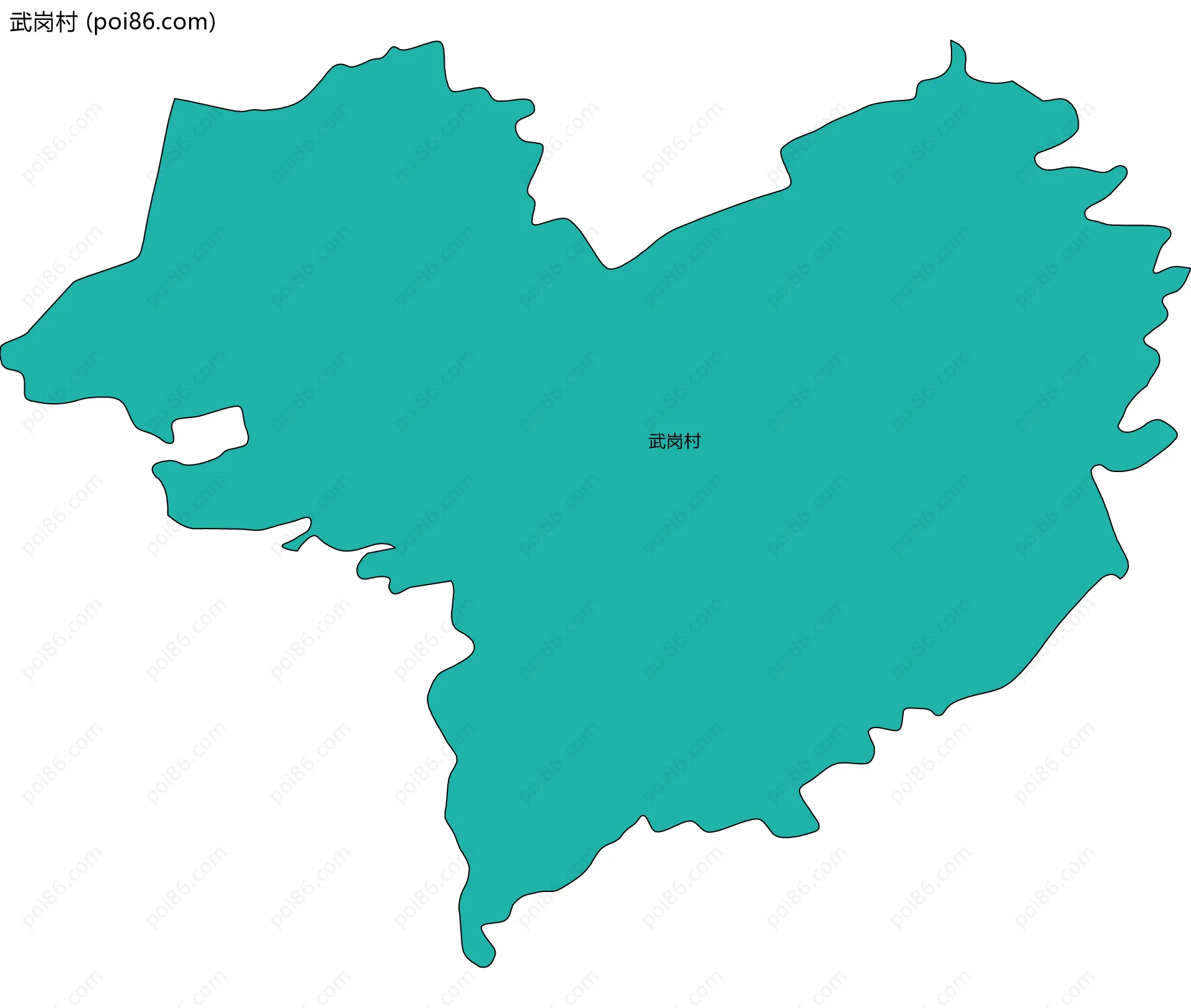 武岗村边界地图