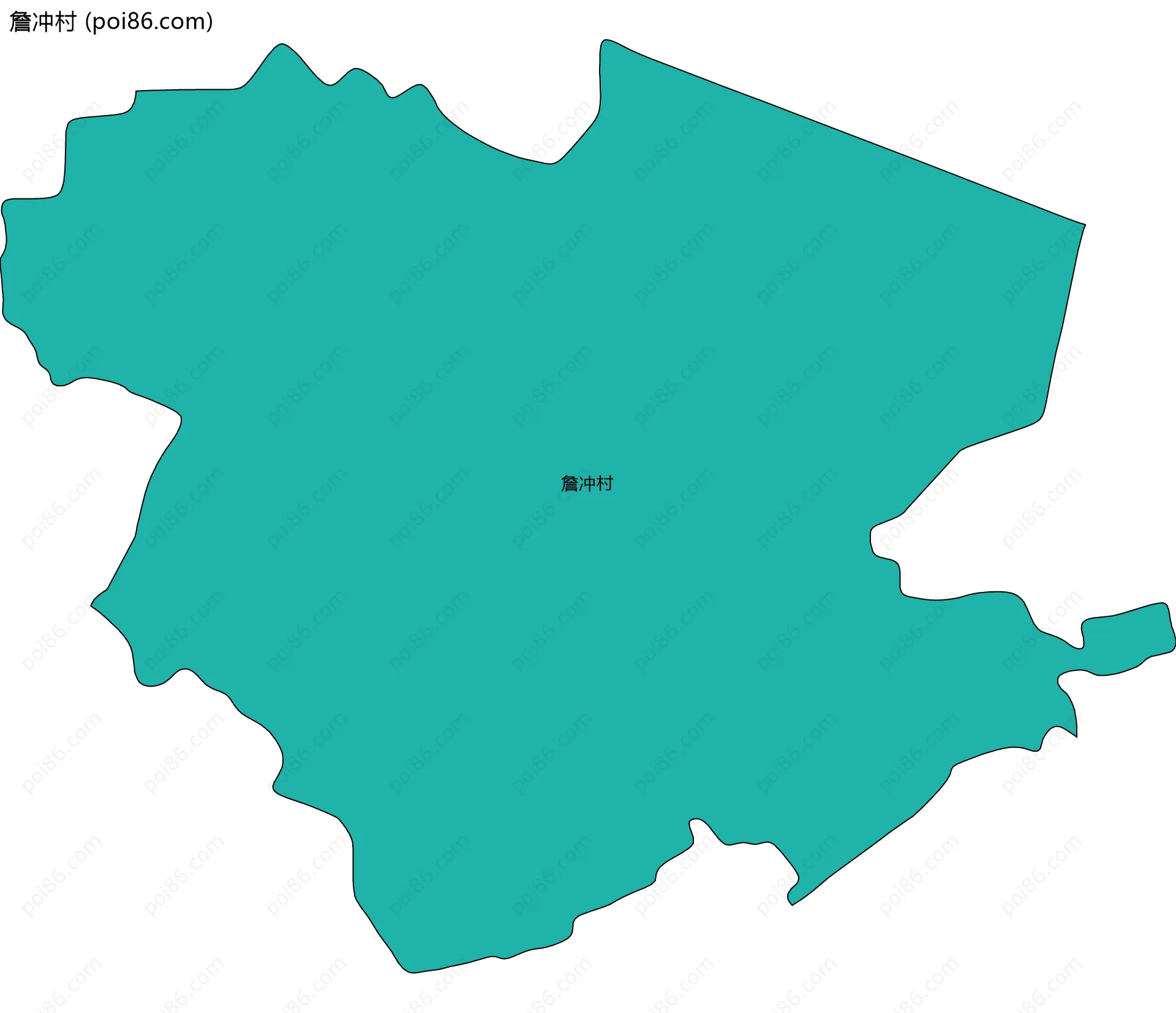 詹冲村边界地图