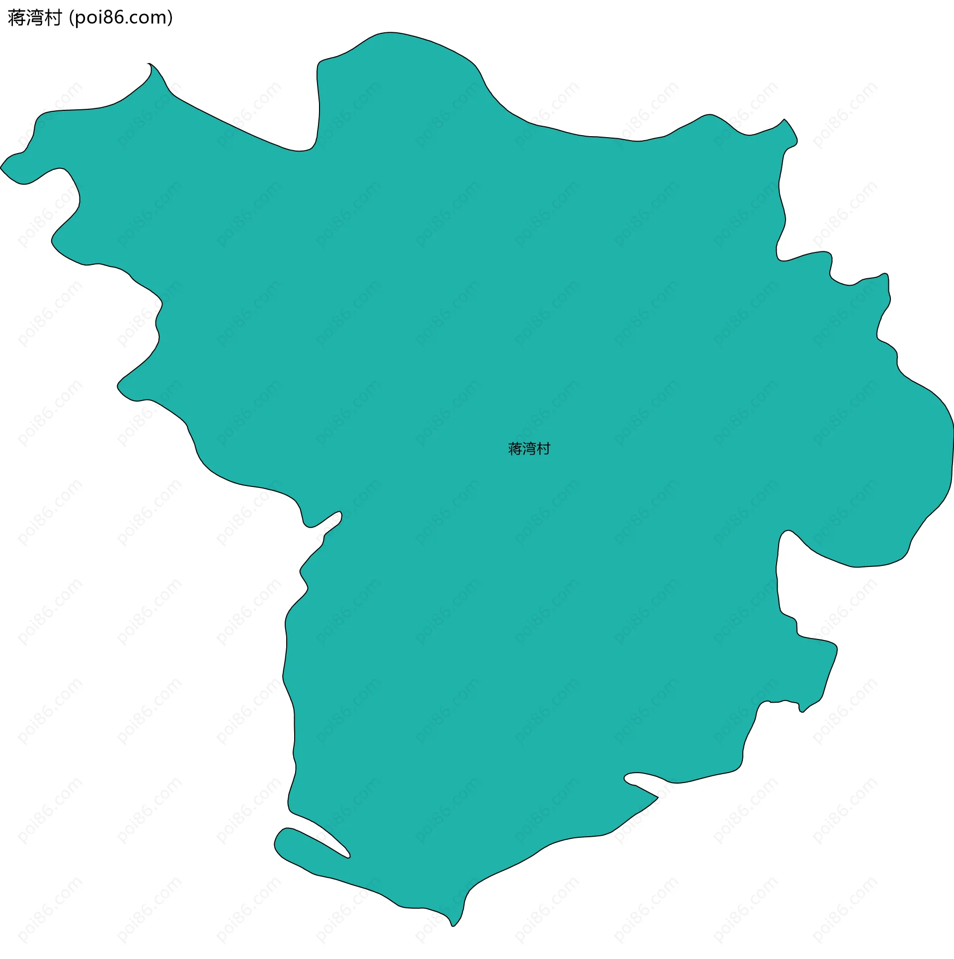 蒋湾村边界地图