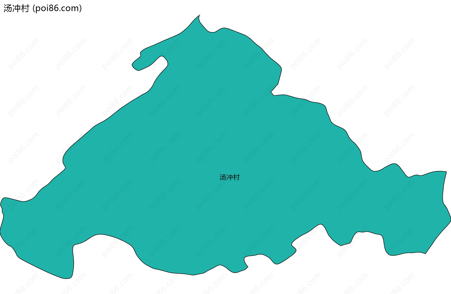 汤冲村边界地图