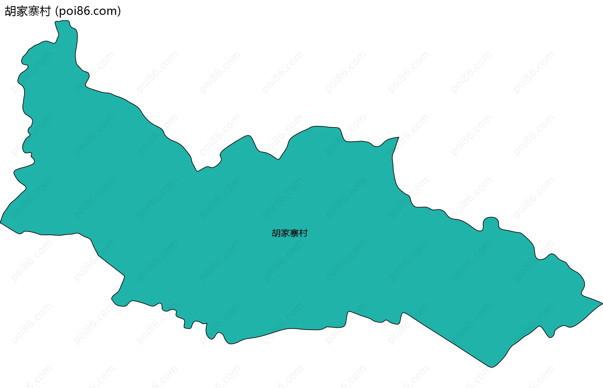 胡家寨村边界地图