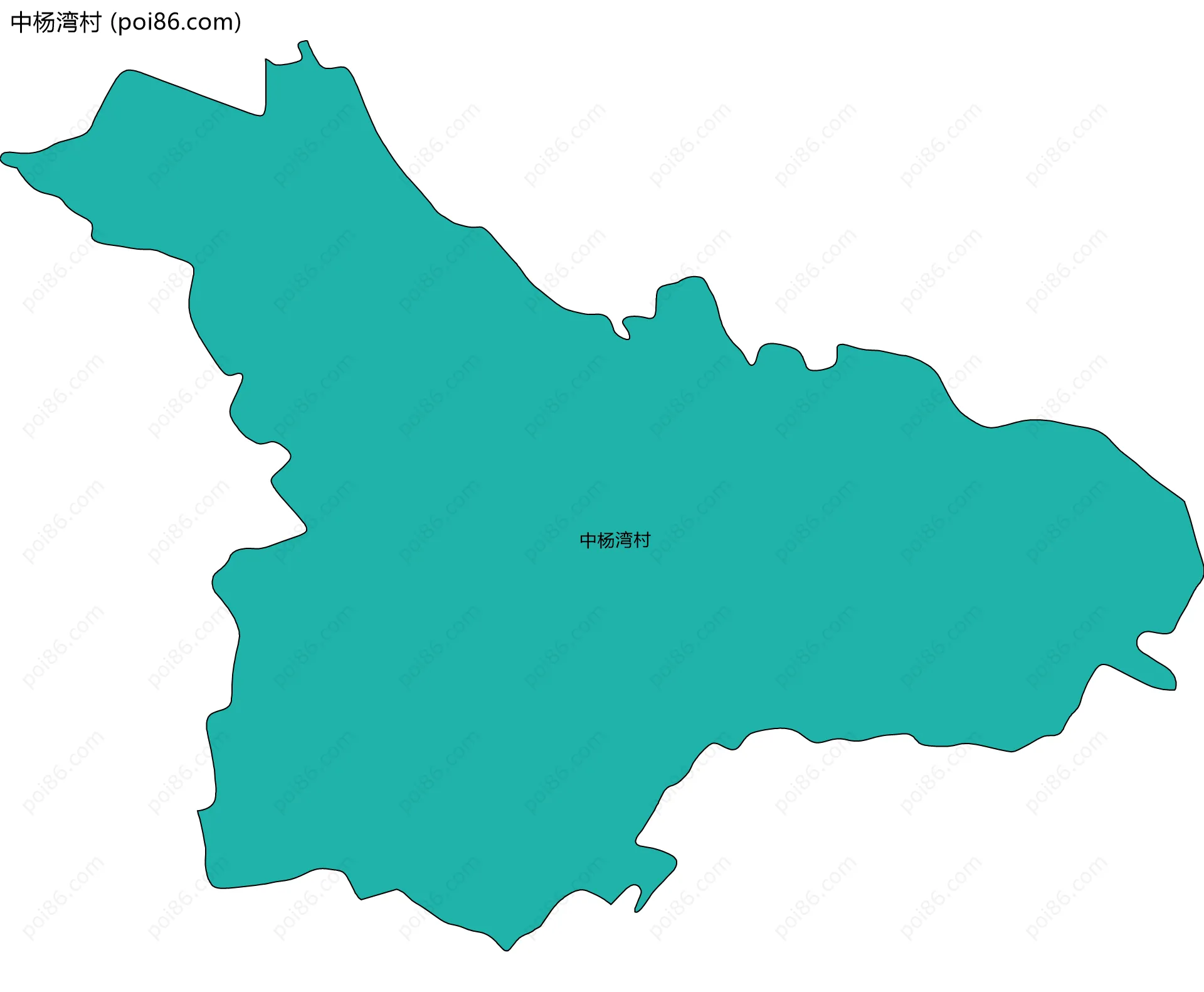 中杨湾村边界地图