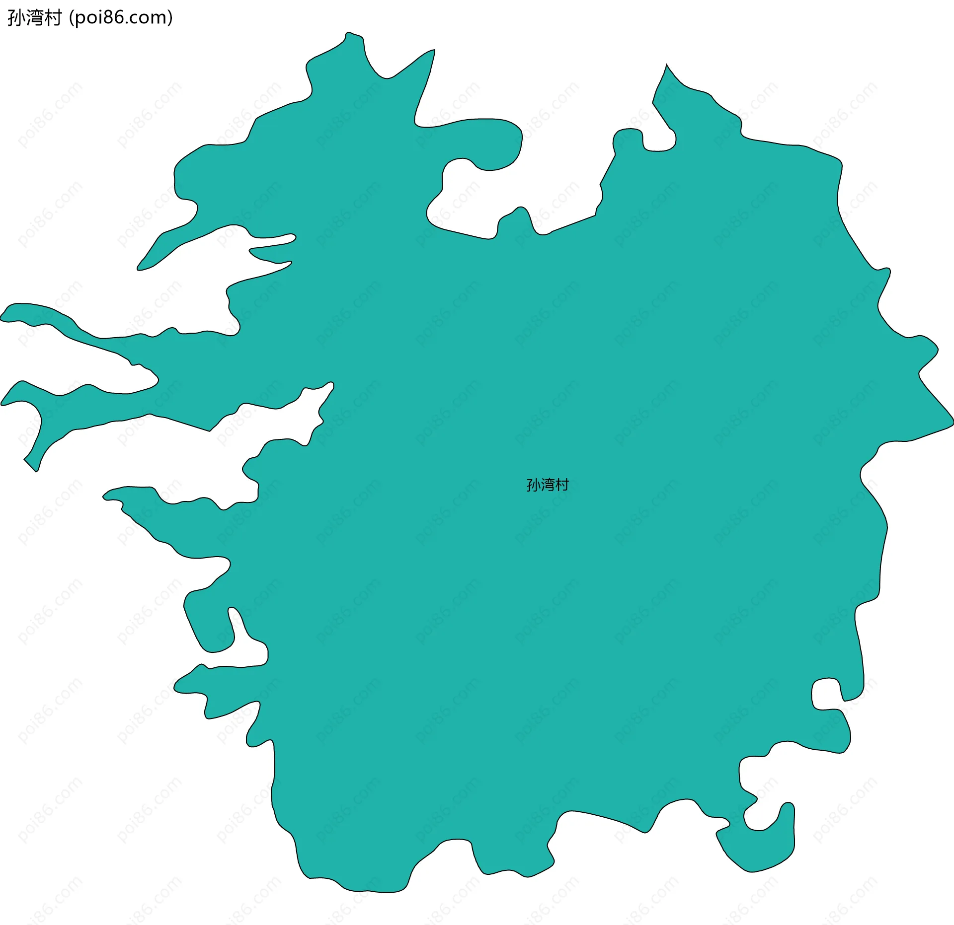 孙湾村边界地图