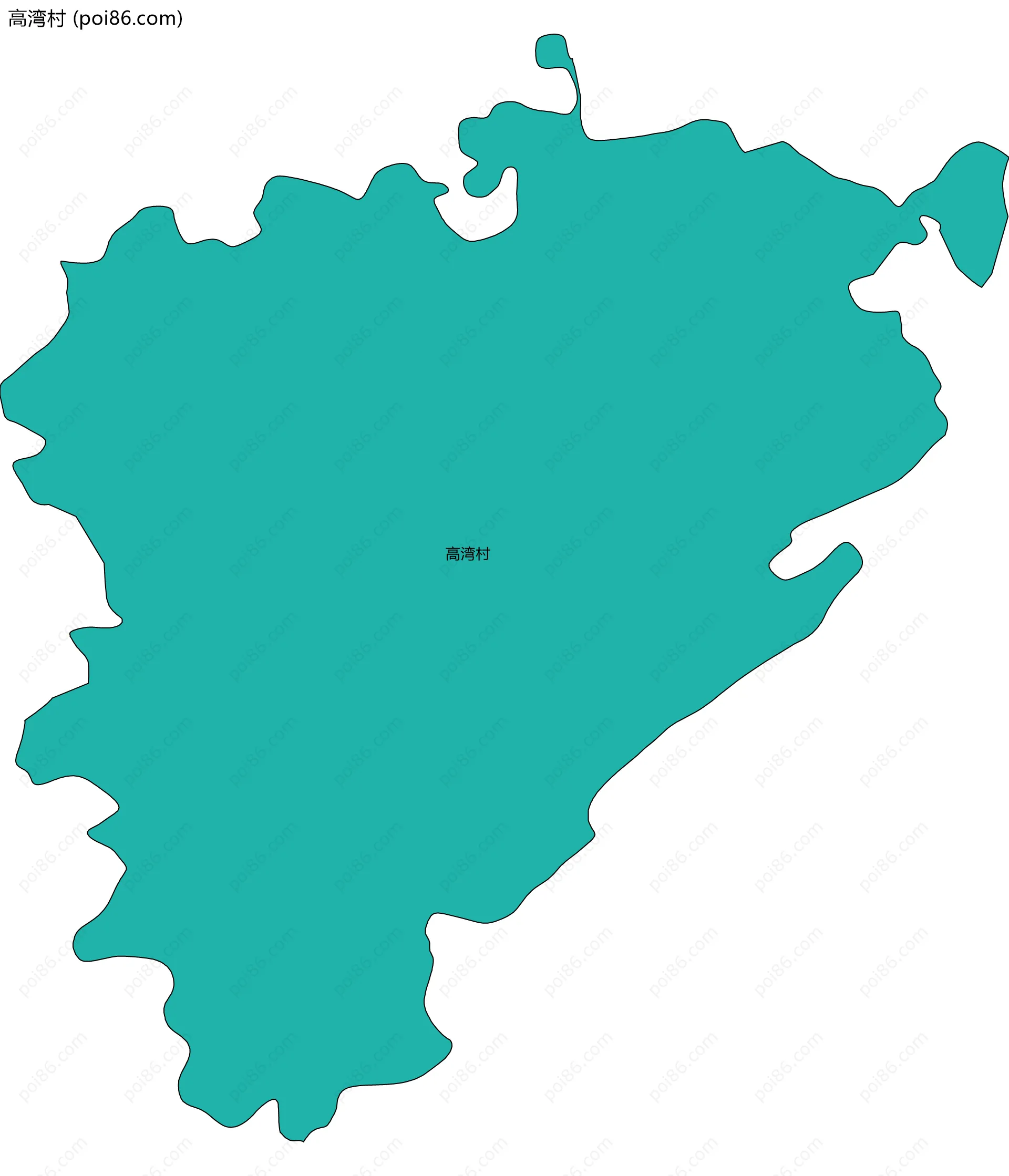 高湾村边界地图