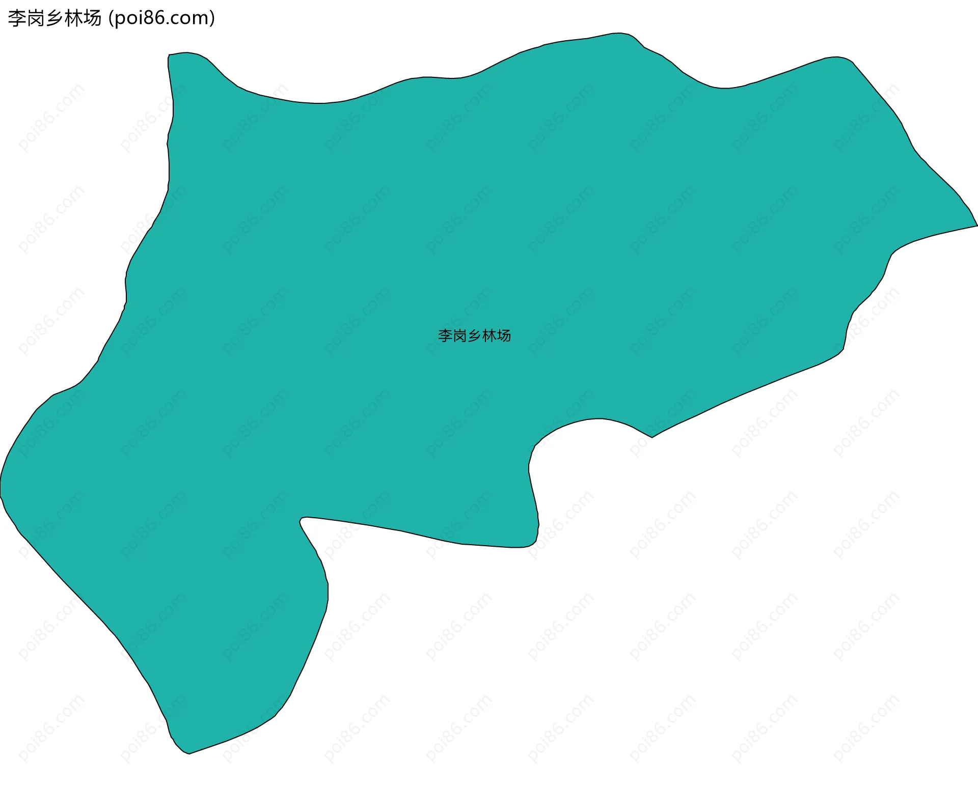 李岗乡林场边界地图