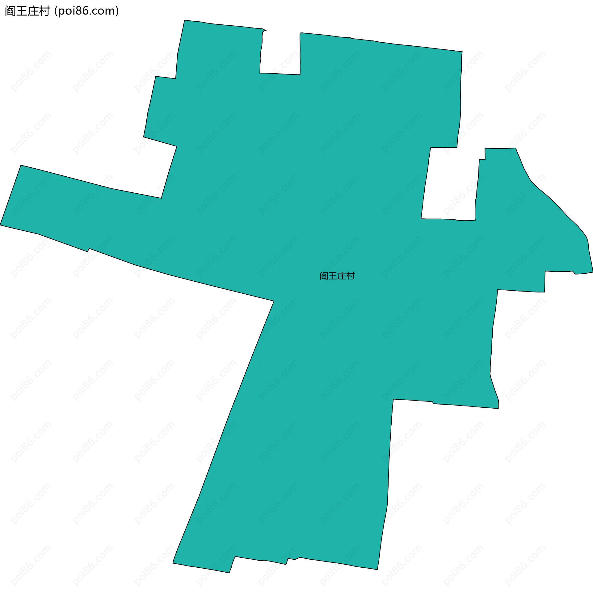 阎王庄村边界地图
