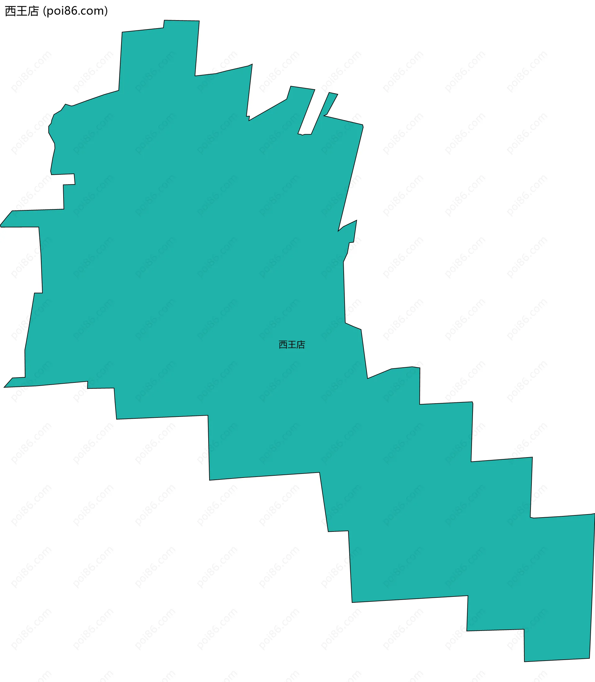 西王店边界地图