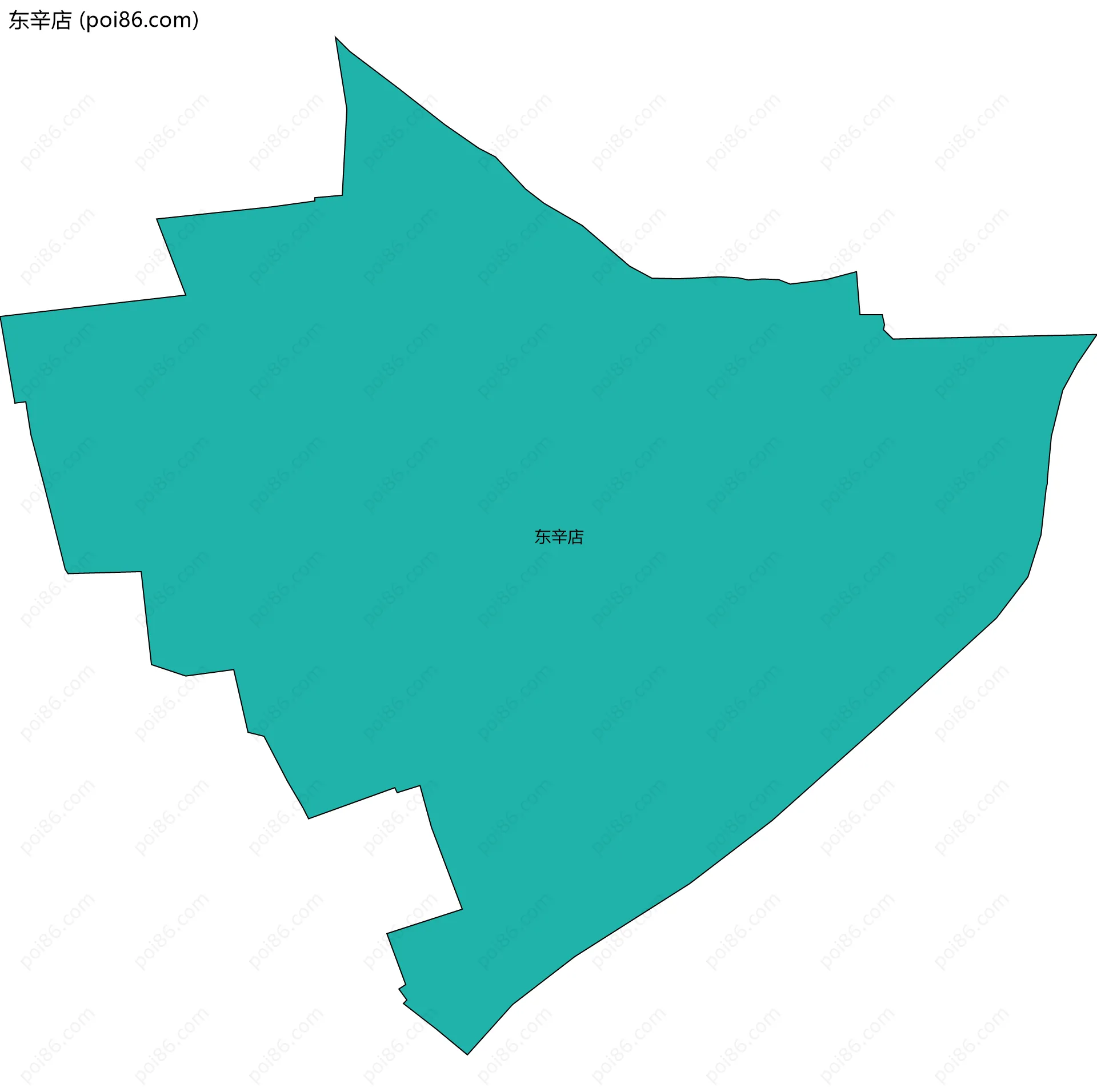 东辛店边界地图