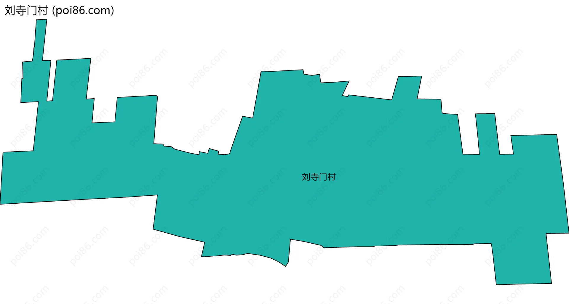 刘寺门村边界地图